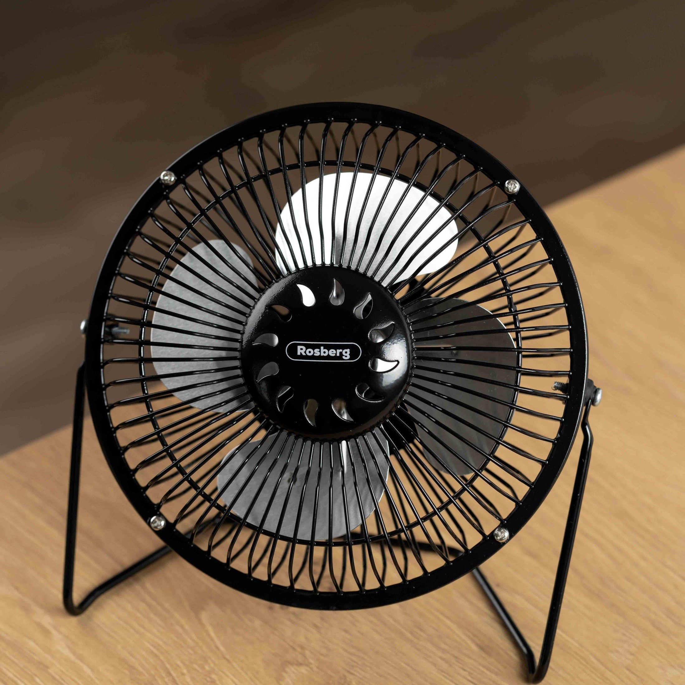 Ventilator USB Rosberg 14 cm, Negru, ideal pentru birou