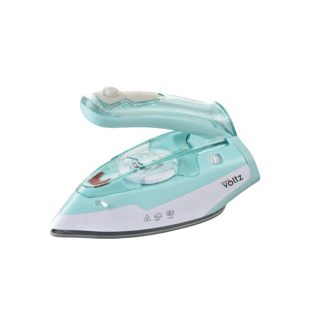 Fier de calcat calatorie Oliver Voltz turcoaz/alb