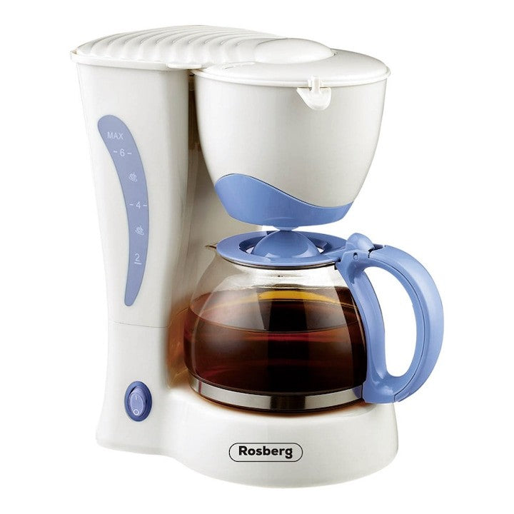 Aparat de cafea Rosberg, 550W, Alb/Albastru