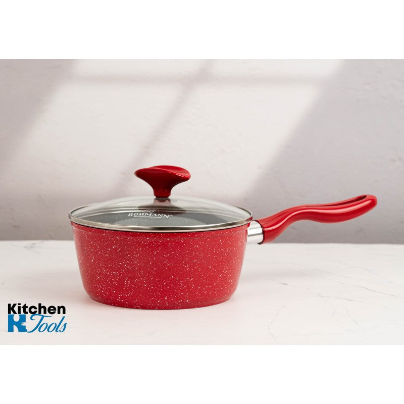 Set cratițe aluminiu forjat GOLDMANN, roșu