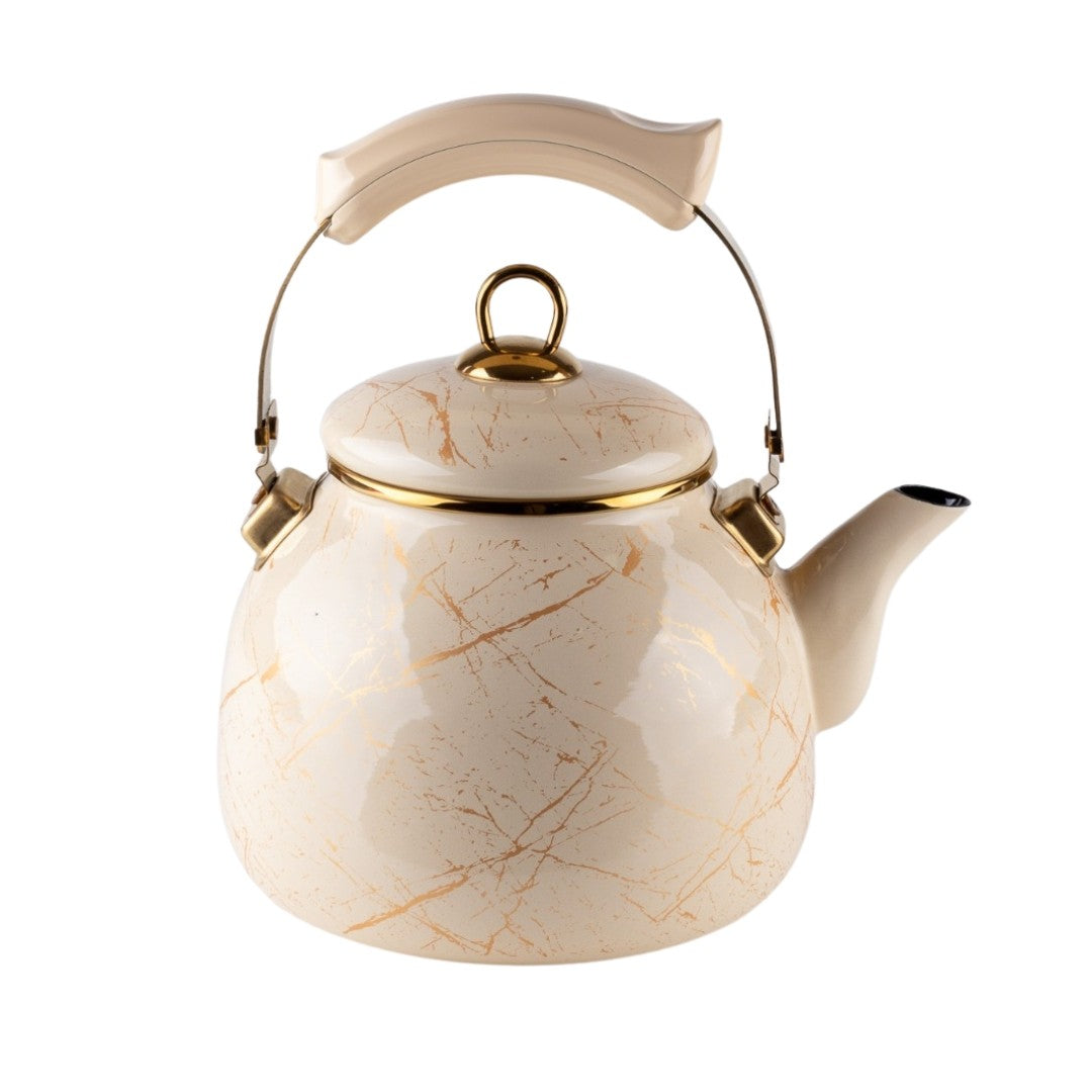 Ceainic emailat Goldmann 2.5L, bej
