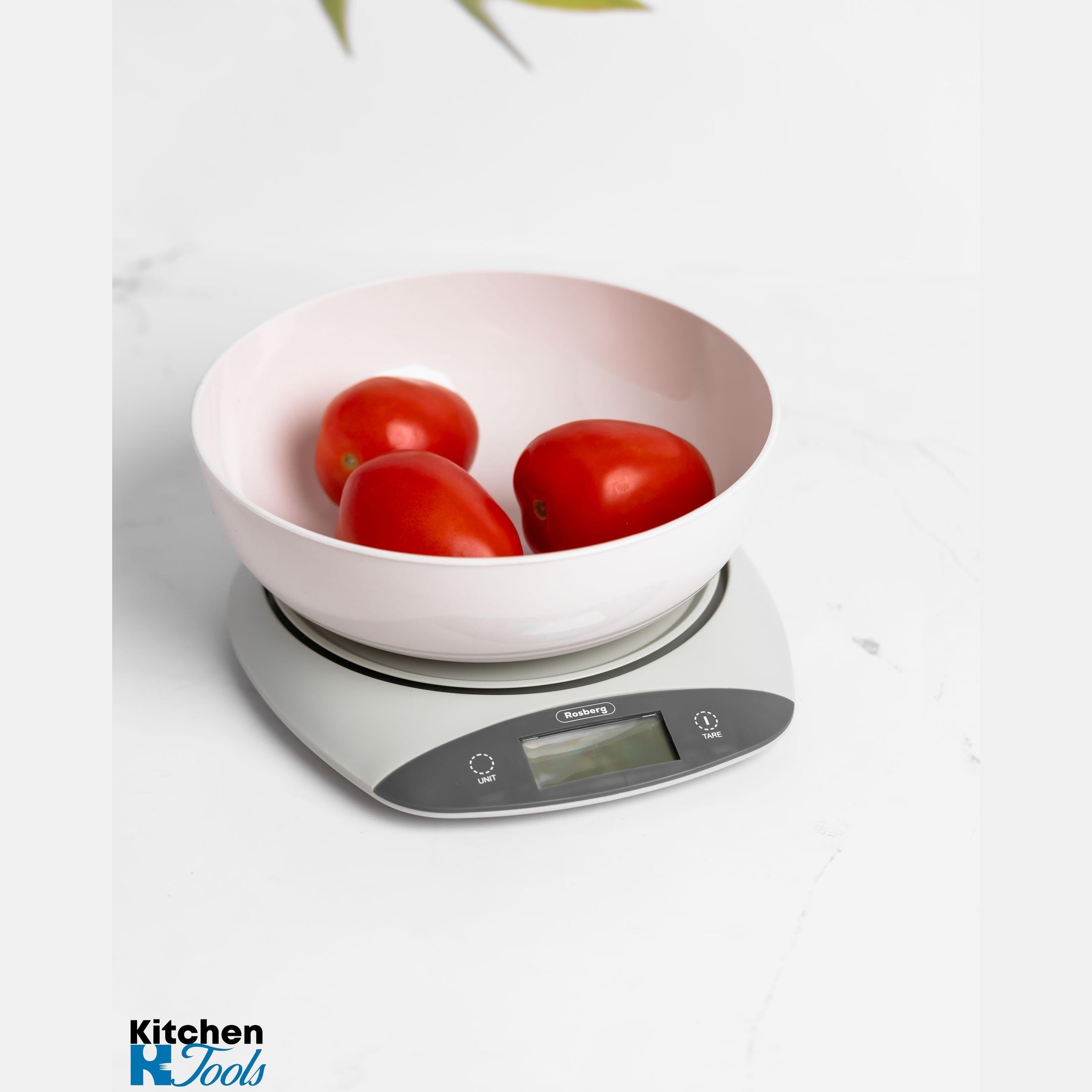 Cântar electronic bucătărie Rosberg, 5kg, Alb/Gri