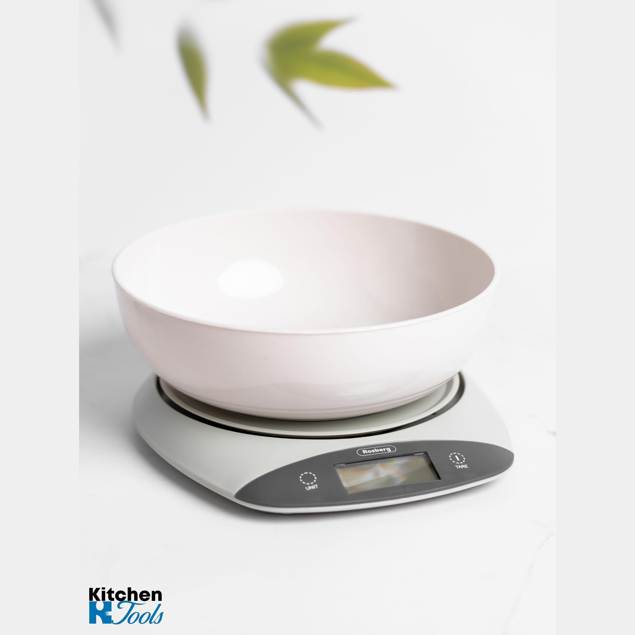Cântar electronic bucătărie Rosberg, 5kg, Alb/Gri