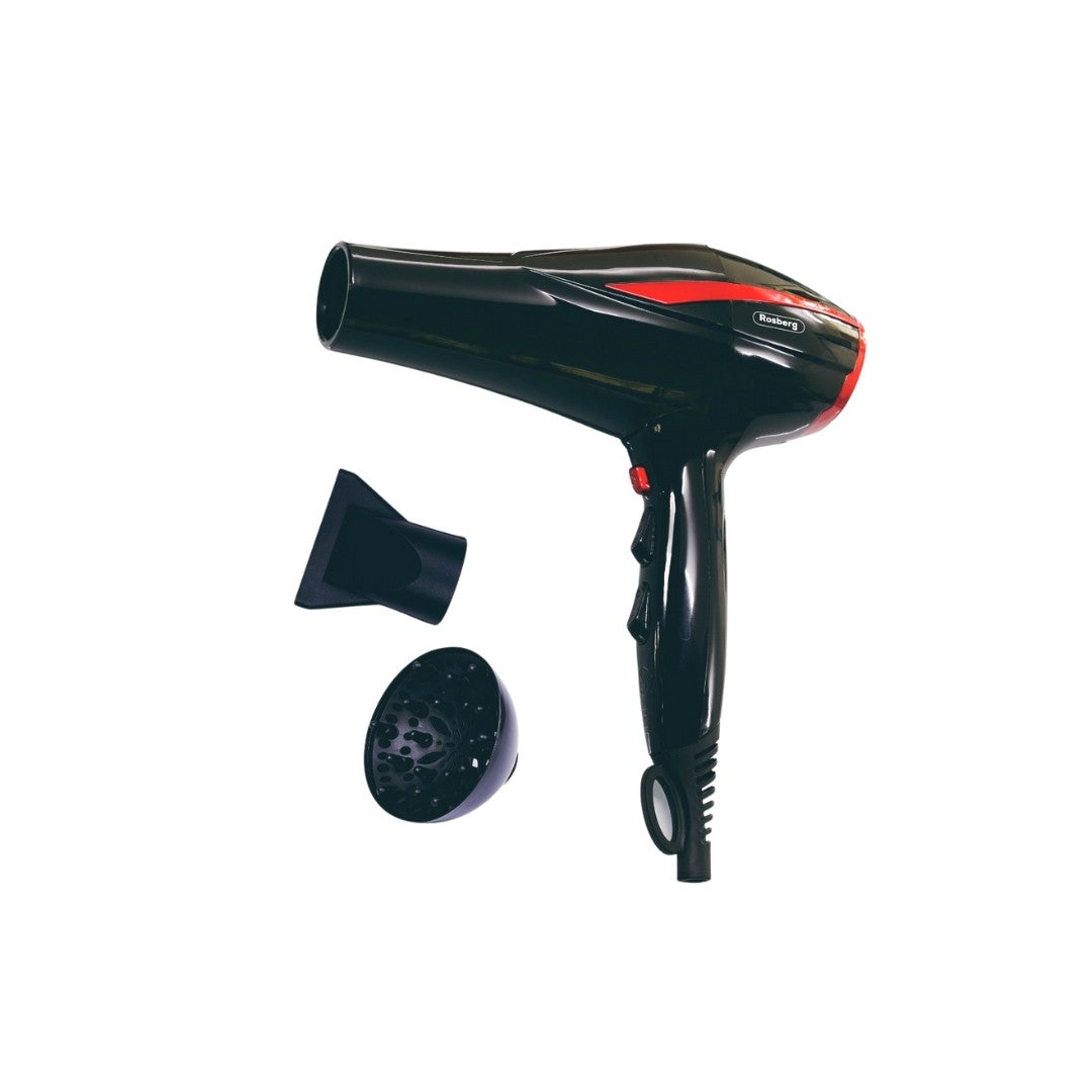 Uscător de păr Rosberg R51100OD Negru/Roșu