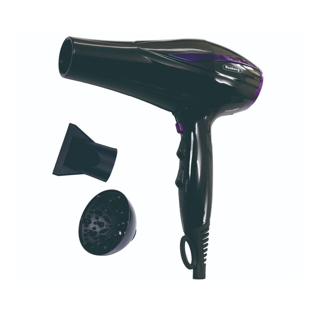 Uscător de păr Rosberg 2200W Negru/Mov