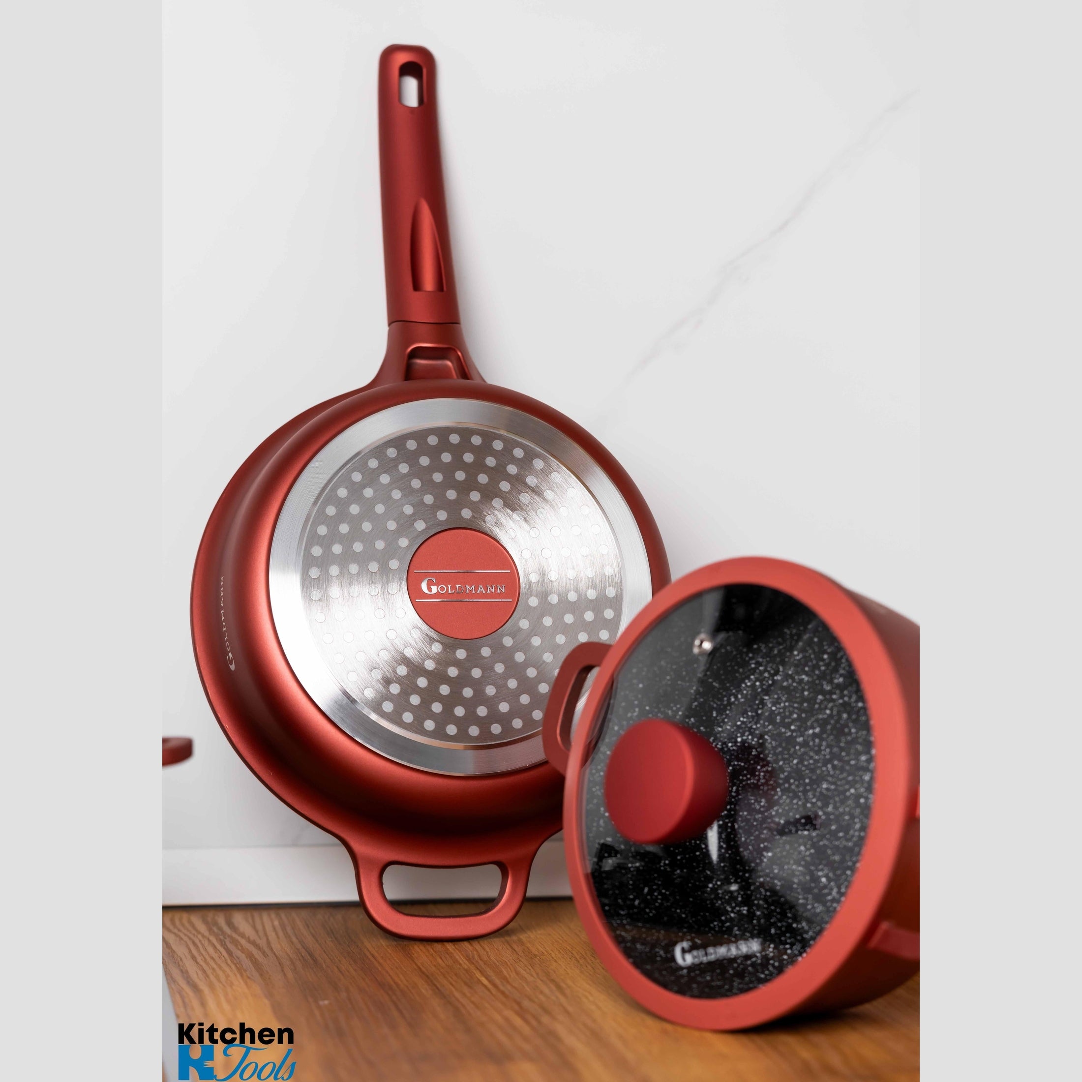 Set Vase Gătit 9 Piese, Aluminiu Turnat, Goldmann