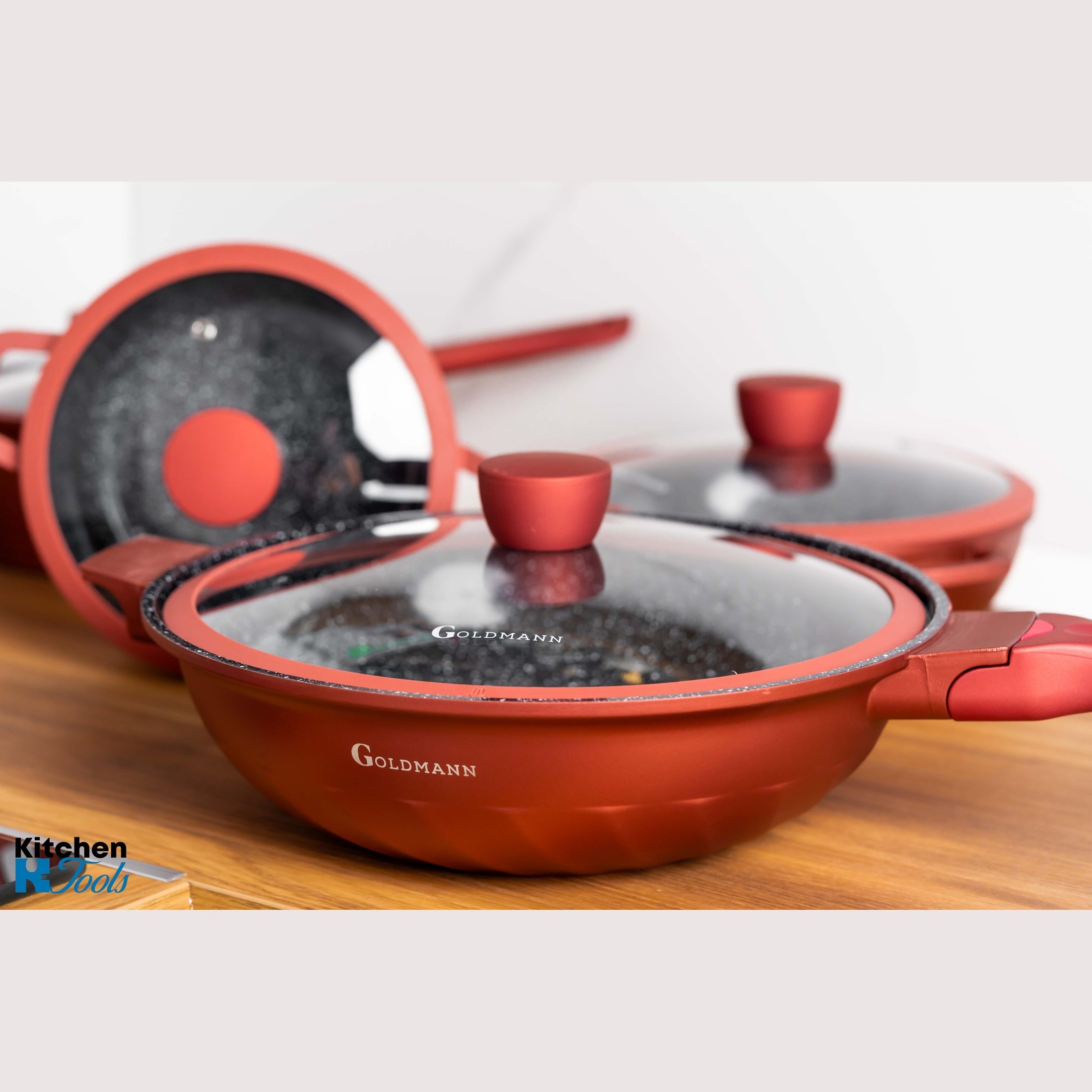 Set Vase Gătit 9 Piese, Aluminiu Turnat, Goldmann