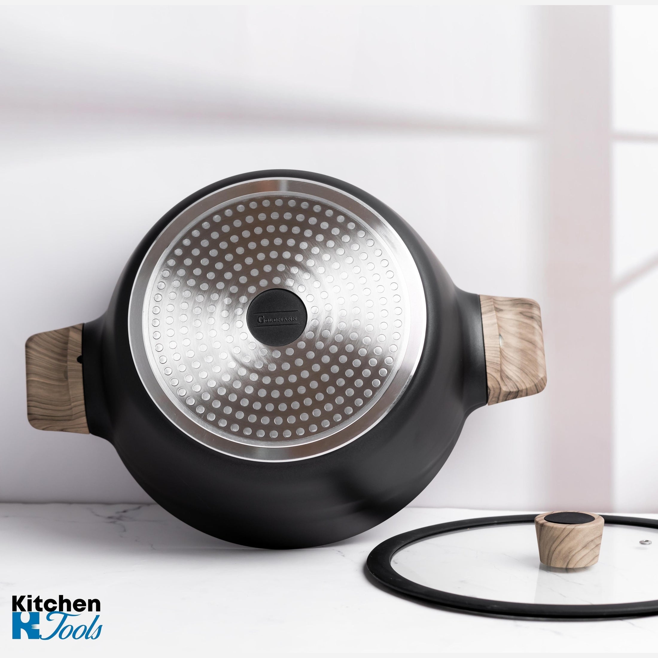 Set vase gătit 9 piese, 3 straturi ceramice, Goldmann