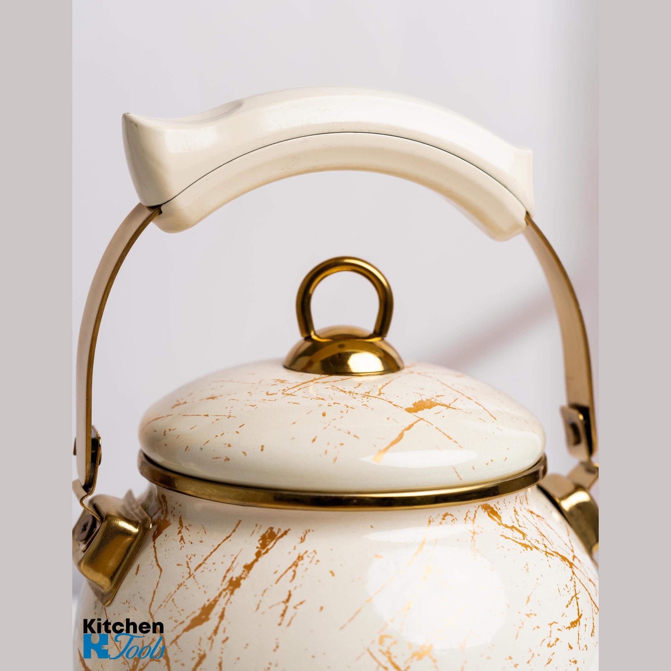 Ceainic emailat Goldmann 2.5L, bej