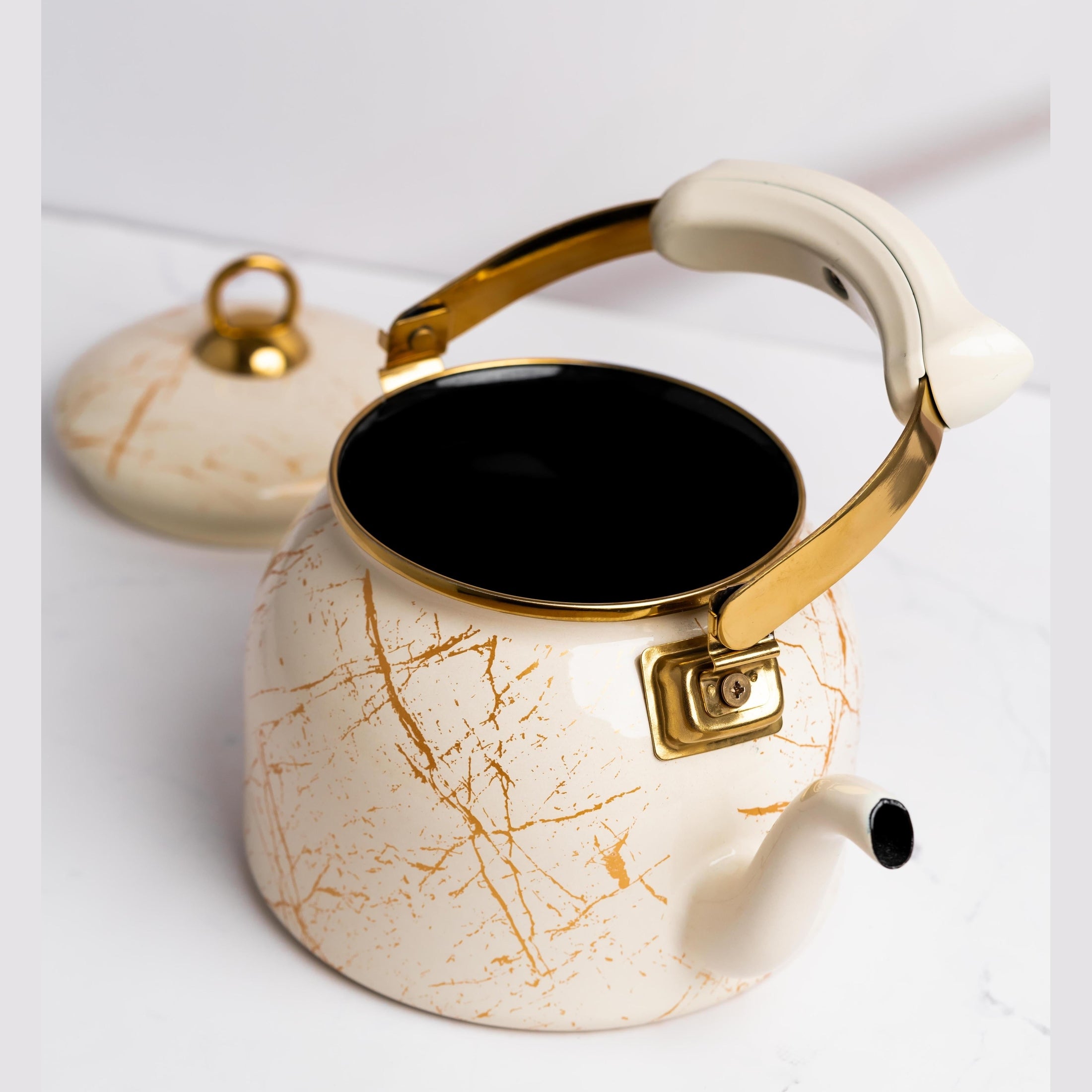 Ceainic emailat Goldmann 2.5L, bej