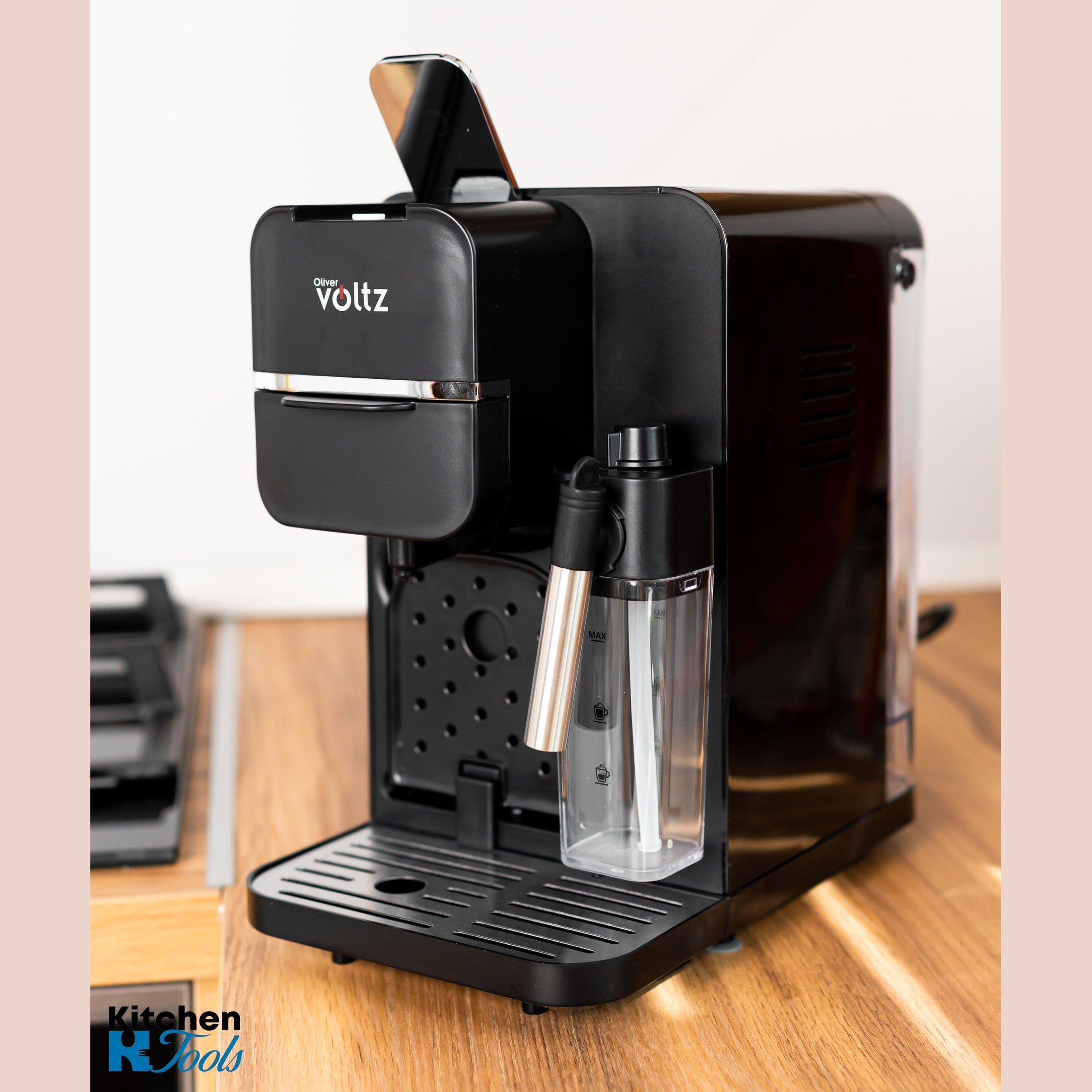 Espressor electric 5-in-1 Oliver Voltz, negru, 1350W