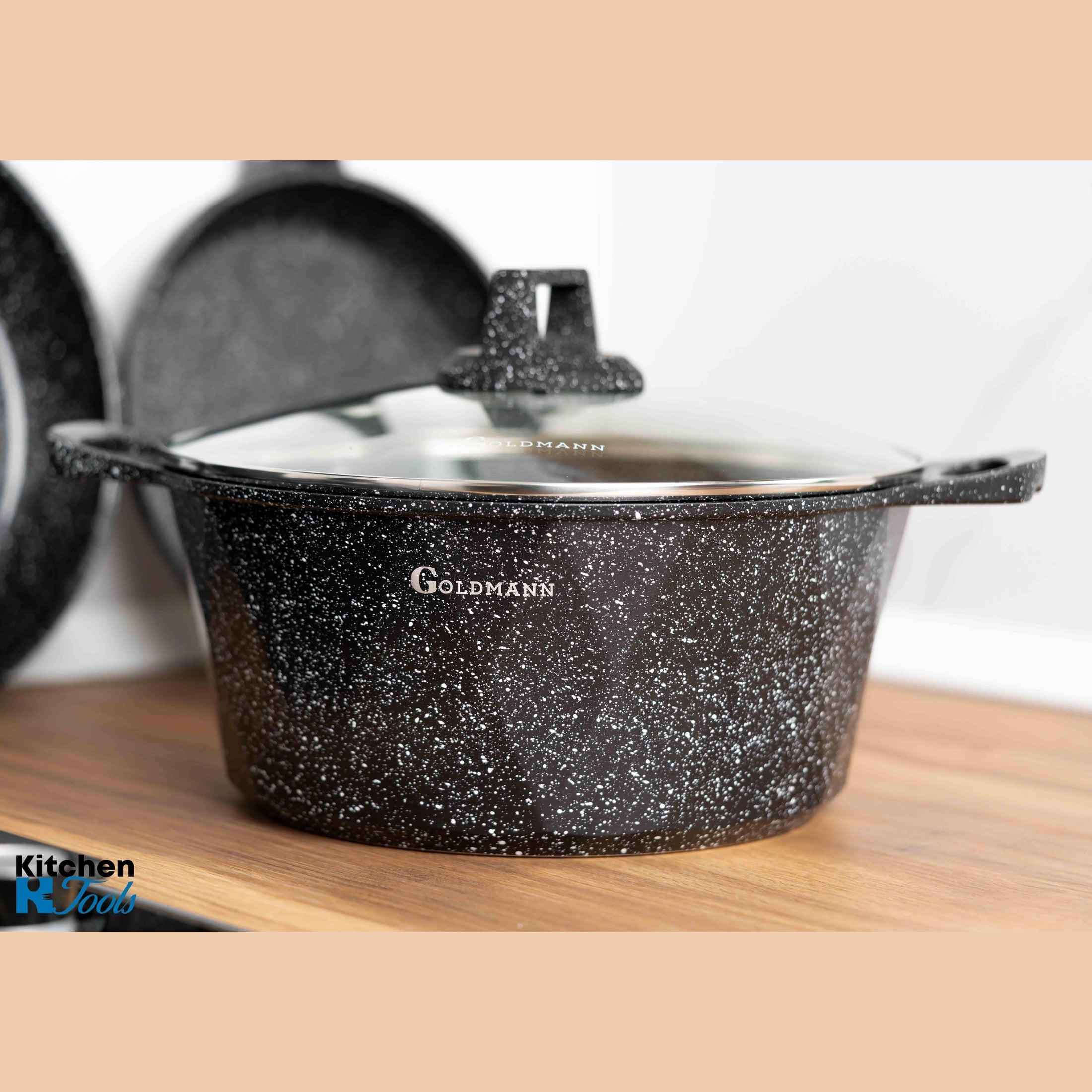 Set vase Goldmann, 10 piese, aluminiu turnat, antiaderent