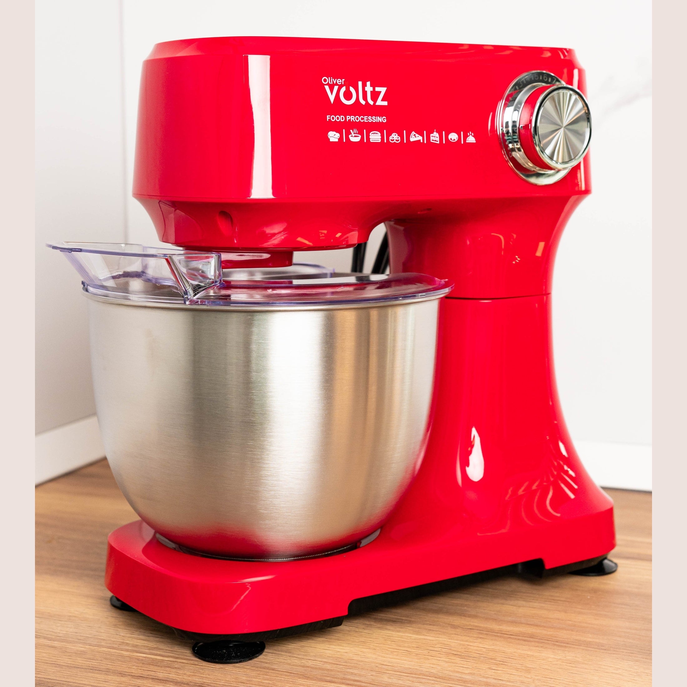 Mixer Planetar Oliver Voltz, 3.5L, 800W, roșu