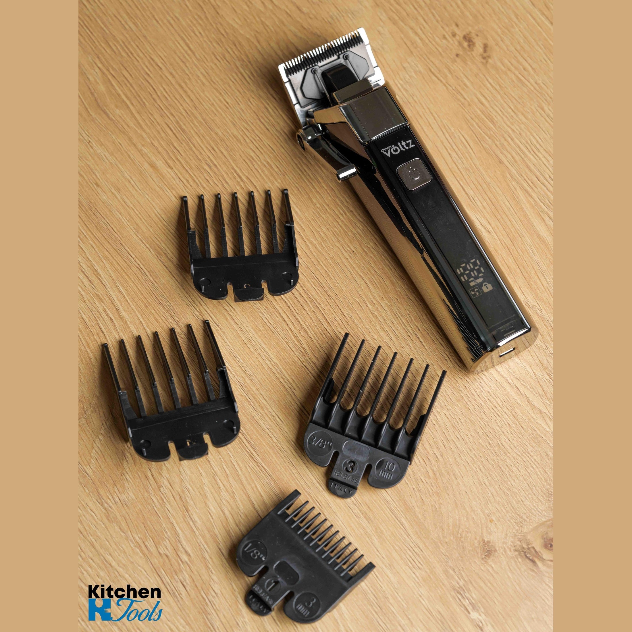 Mașină de tuns Oliver Voltz, 6 accesorii, negru