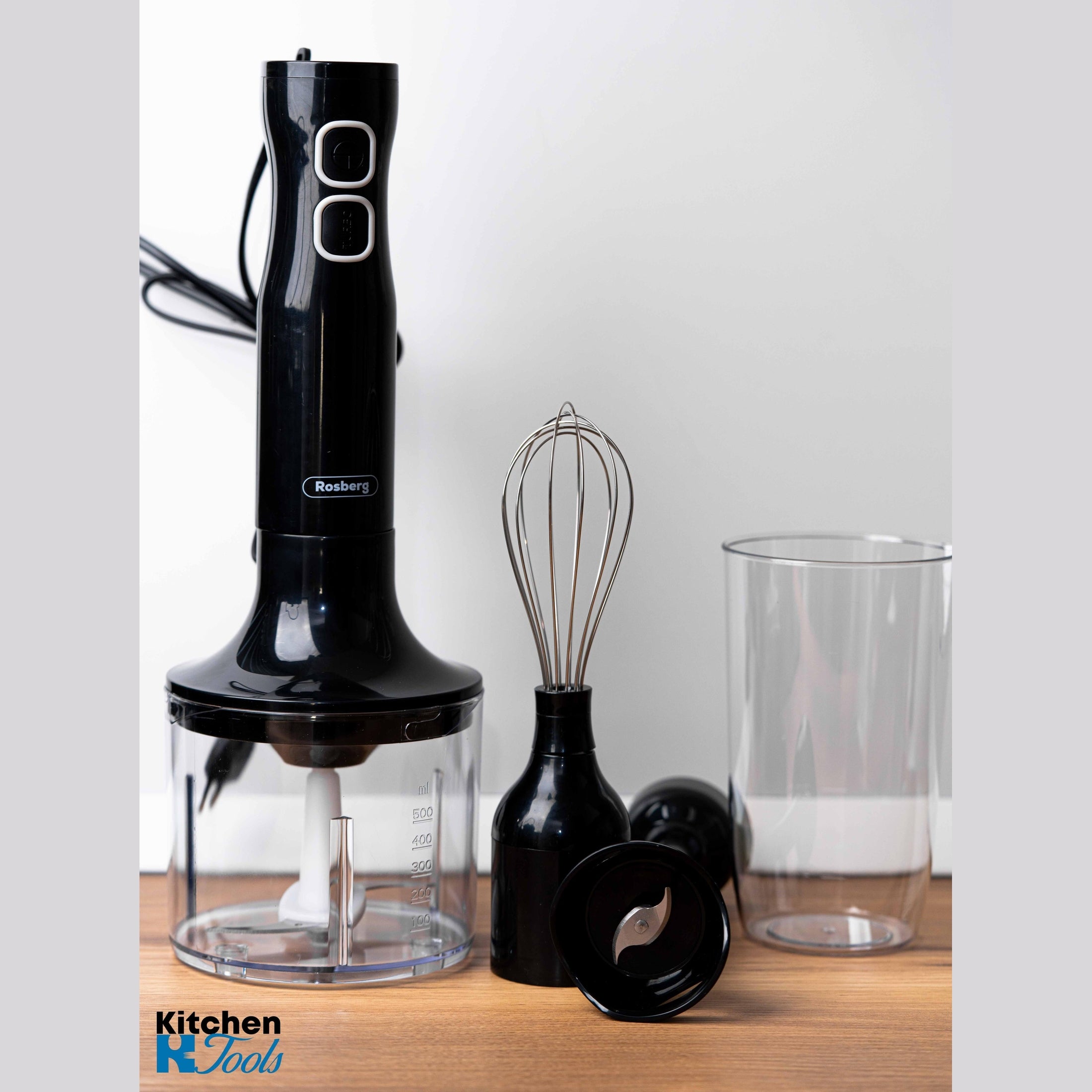 Blender 3 în 1 Rosberg, 400W, negru, ergonomic