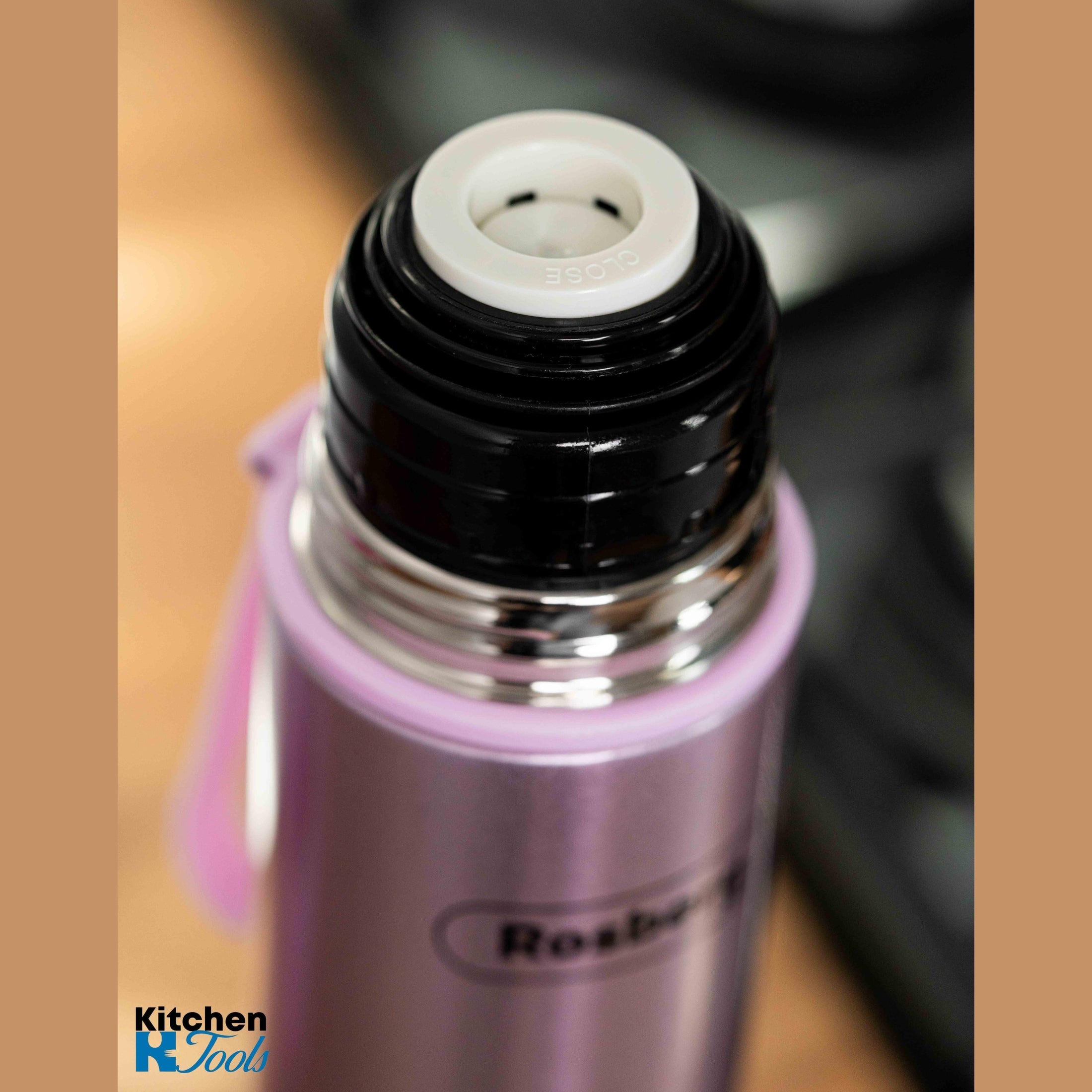 Termos Rosberg roz, 500ml, oțel inoxidabil, pereți dubli