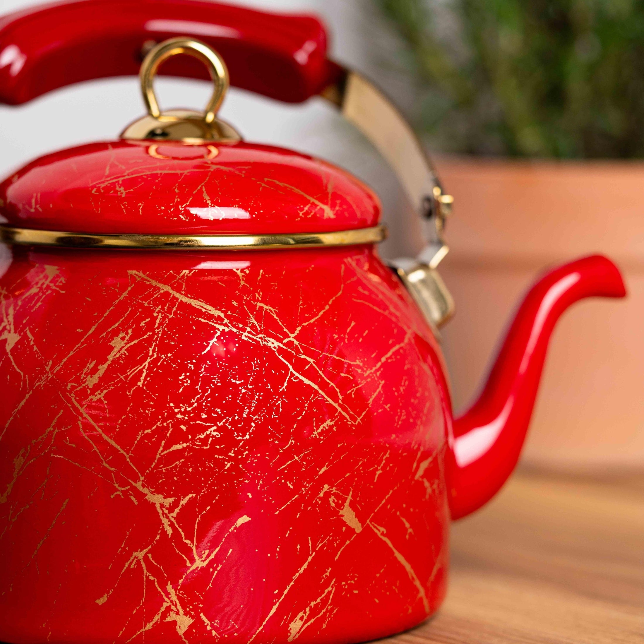 Ceainic emailat Goldmann 2.5L, roșu