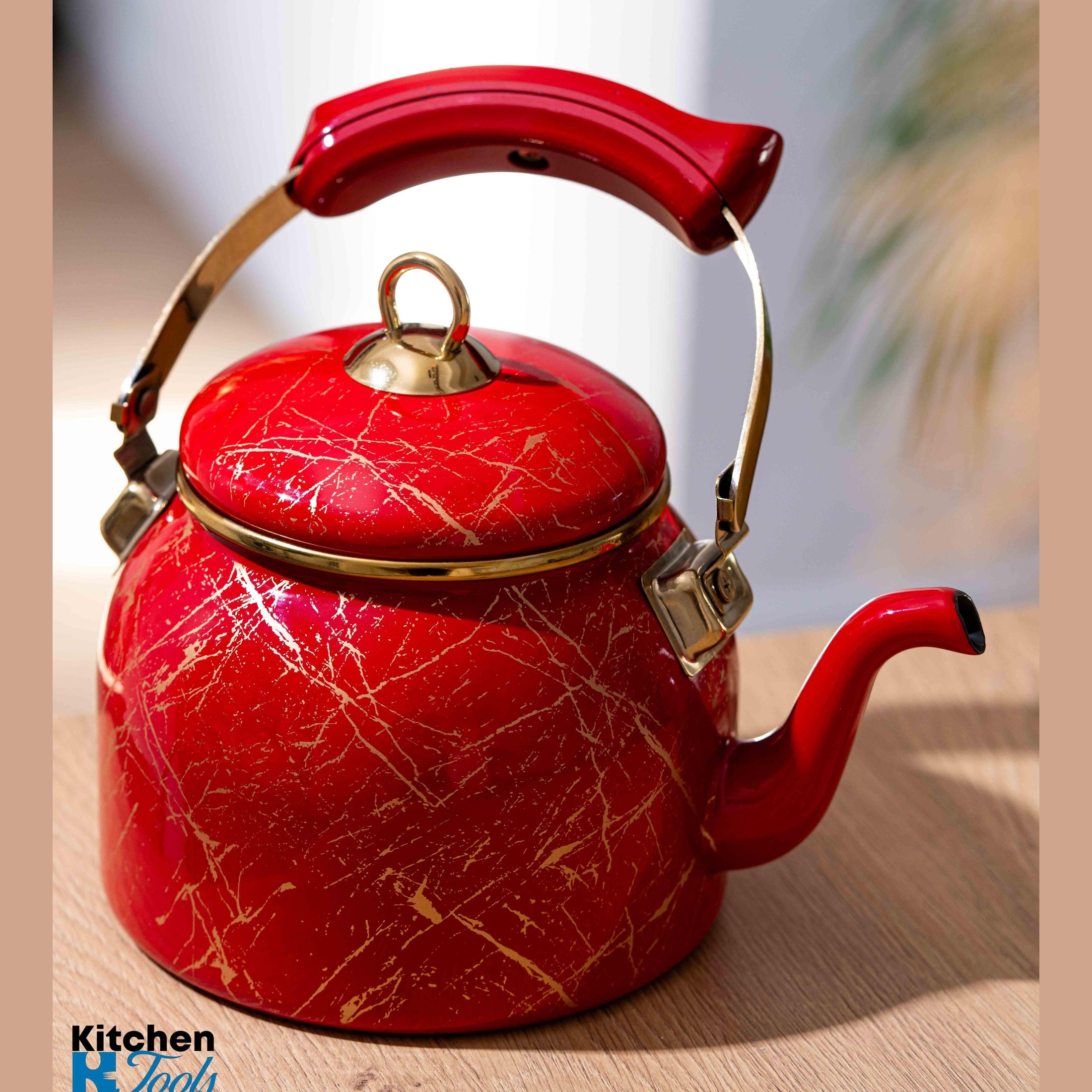 Ceainic emailat Goldmann 2.5L, roșu