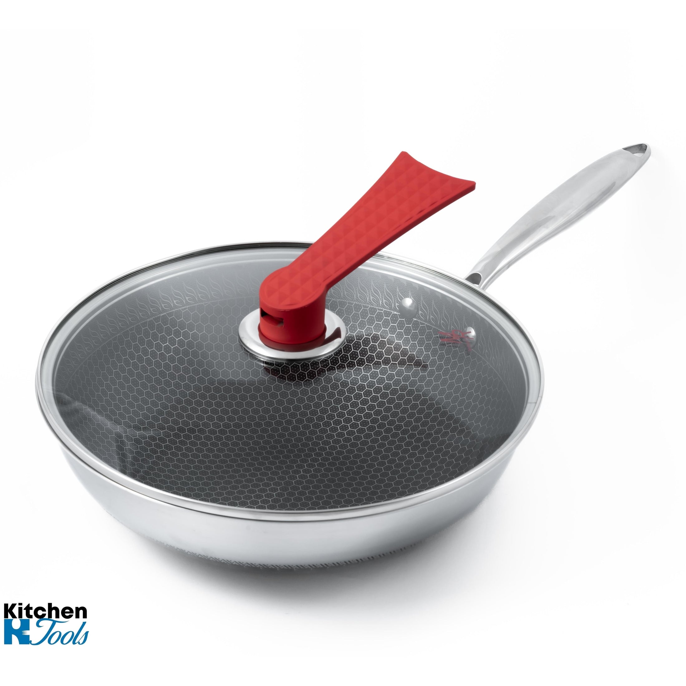 Tigaie wok FusionHex Pro II, 28cm, cu capac inclus