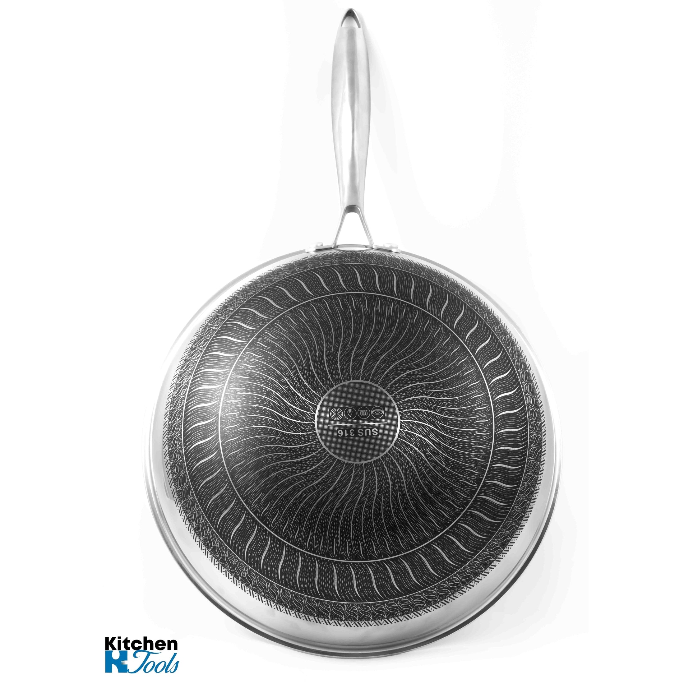 Tigaie wok FusionHex Pro II, 28cm, cu capac inclus