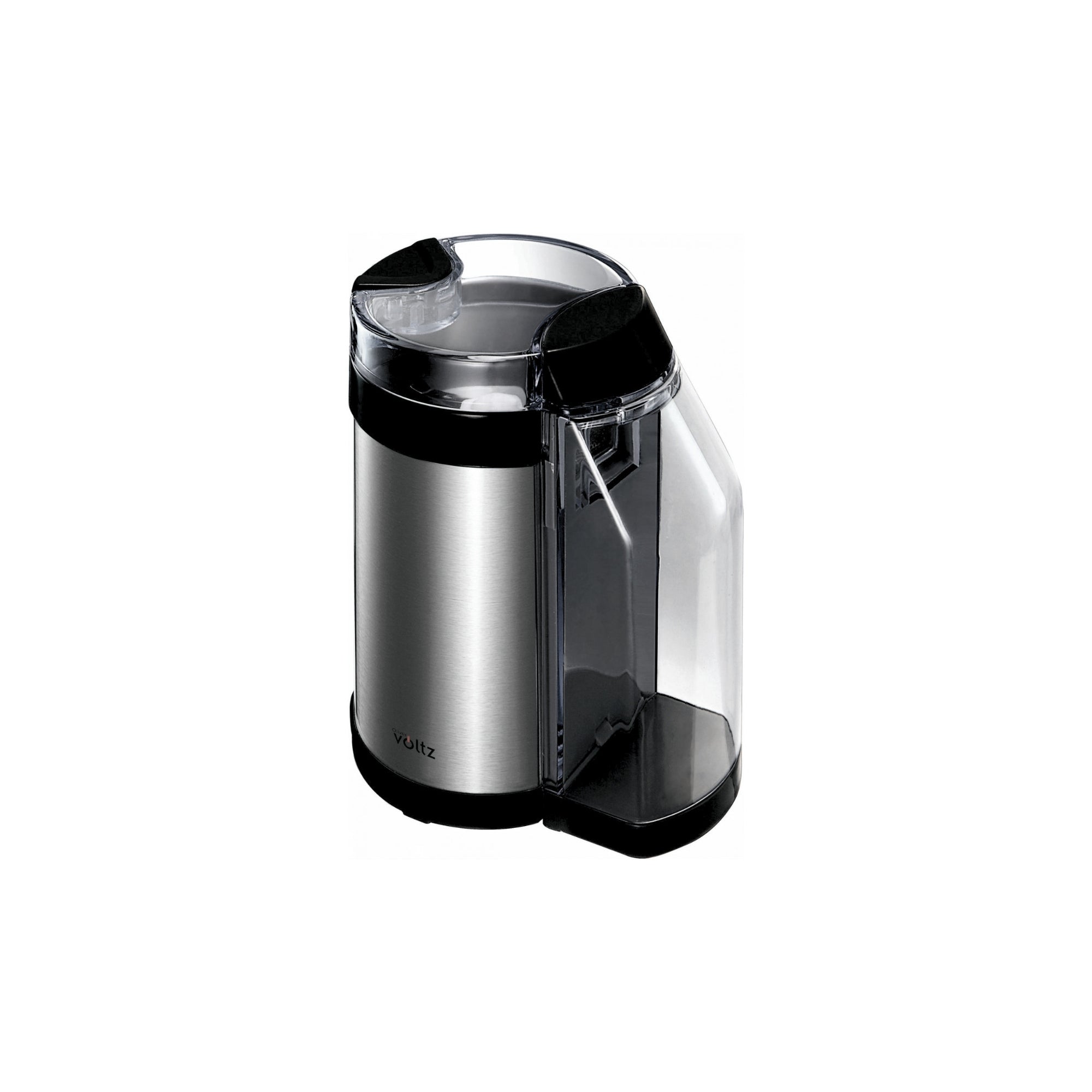 Rasnita electrica de cafea, 130W, recipient detasabil 50g, 2 site, carcasa inox, Oliver Voltz, negru