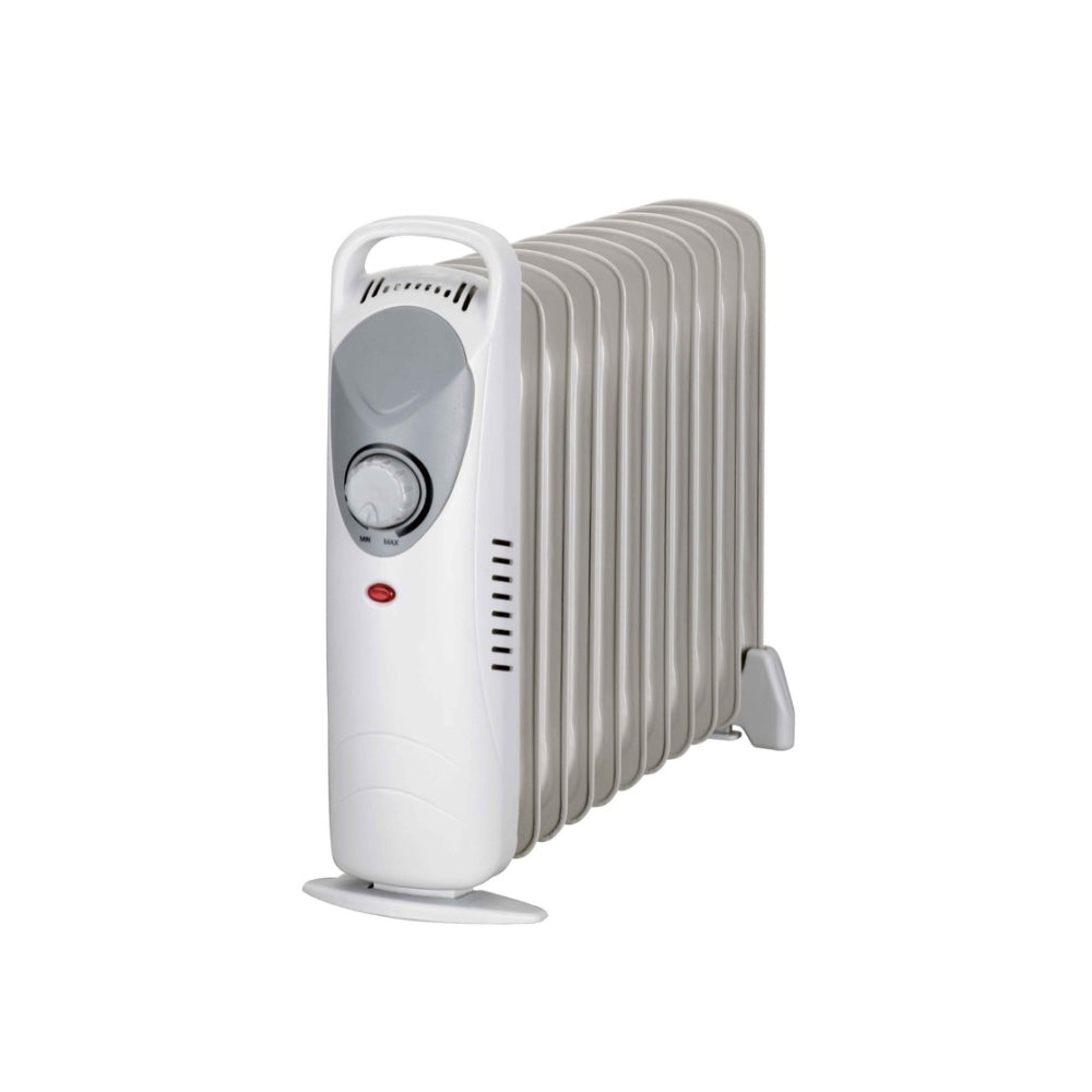 Calorifer electric cu ulei mini 1200 W, termostat reglabil, indicator luminos, suport pentru cablu, Goldmann 11 elementi