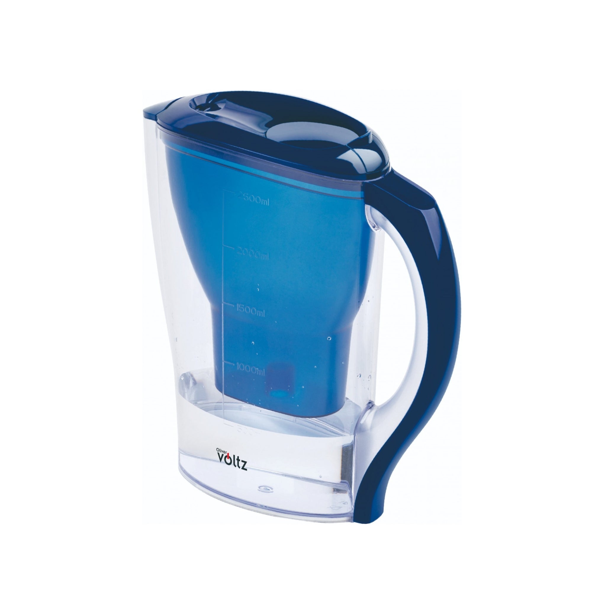 Cană filtrantă apă, capacitate 2.5 L, cu filtru rasina si carbon, indicator uzare filtru, Oliver Voltz