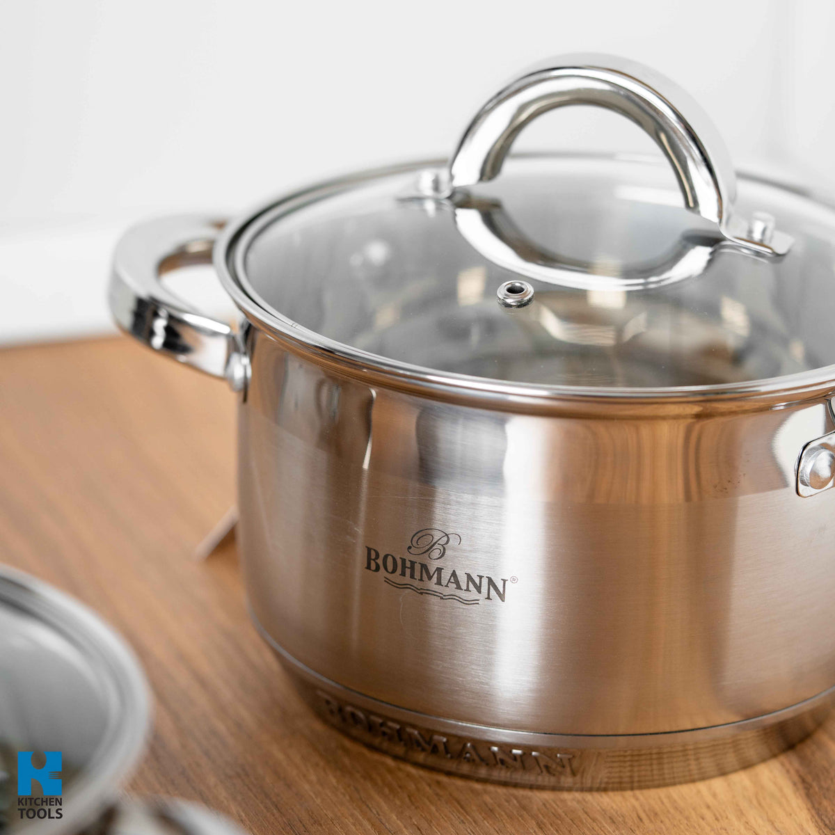 Set vase gatit 8 piese, inox 2L - 6.5L, grosime 0.5mm, 9 straturi, Bohmann