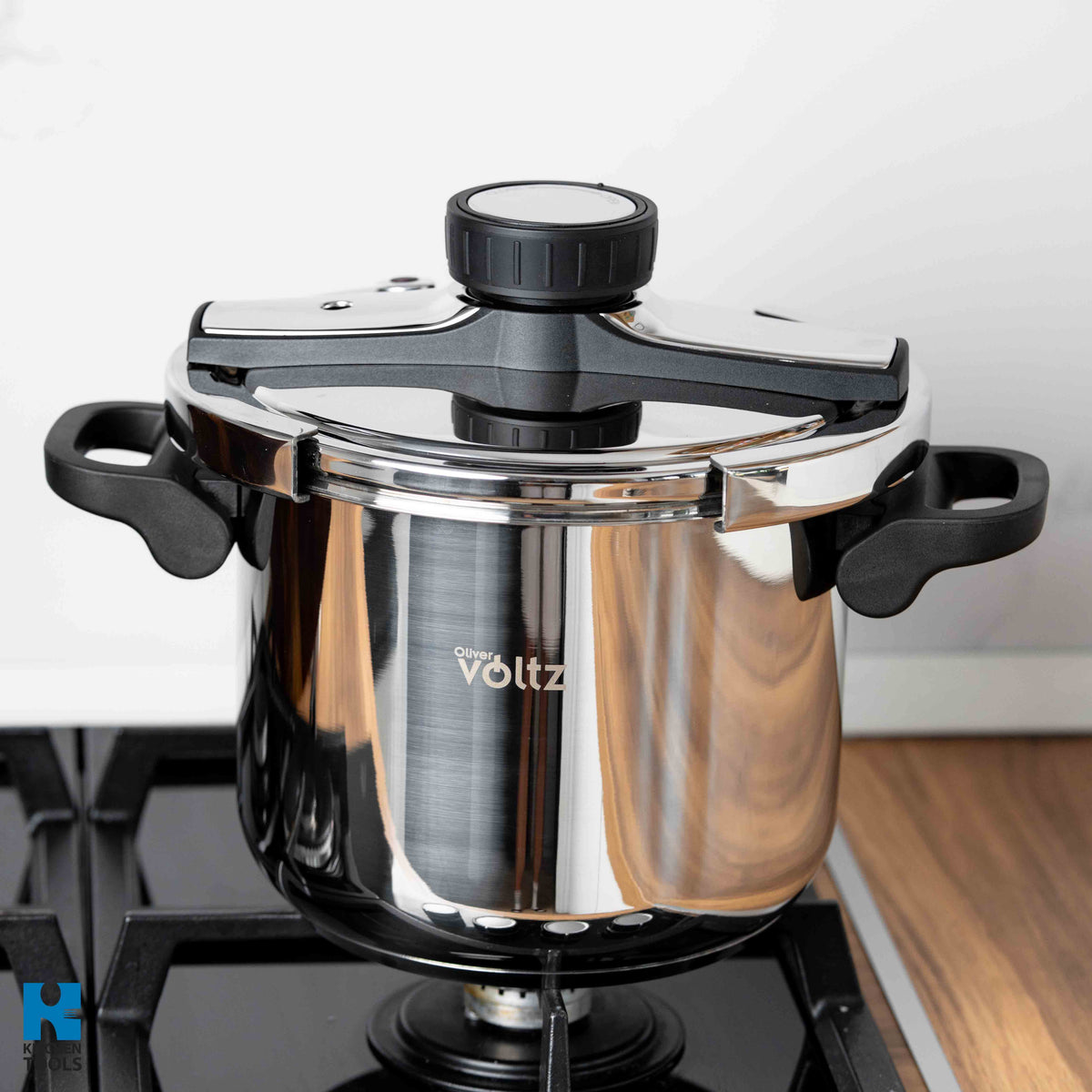Oala sub presiune din inox, 7 litri, baza multistrat, inductie, presiune 170kPa, Oliver Voltz