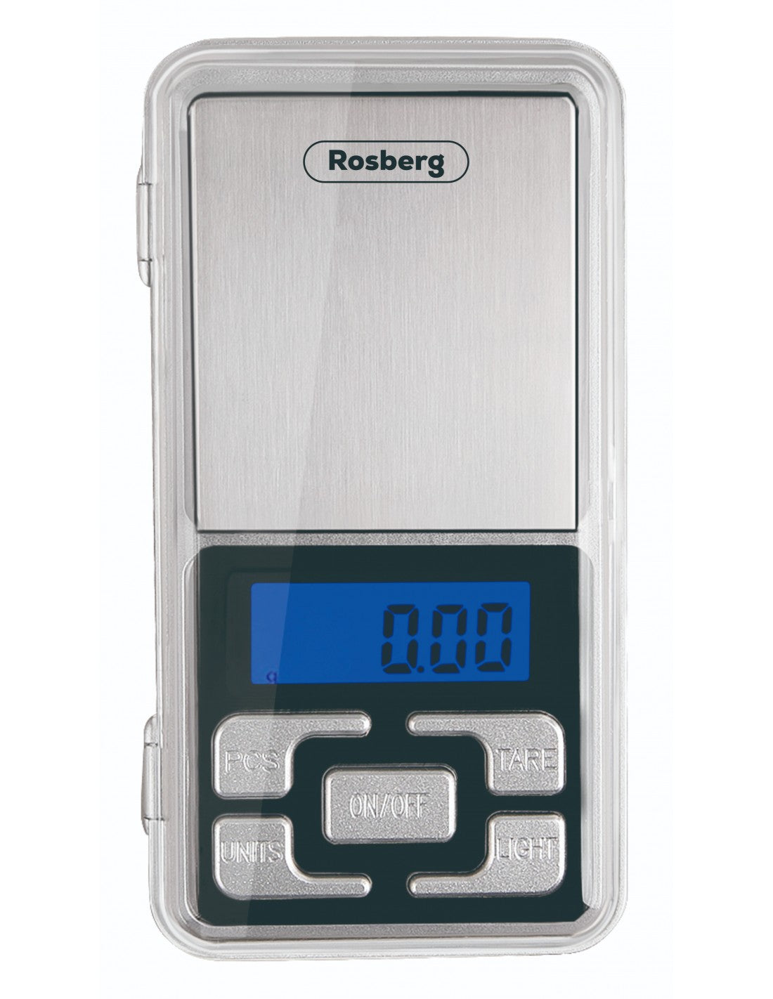 Cantar de precizie pentru bijuterii, 500g, ecran LCD, precizie 0,01g, 5 unitati de masura, Rosberg