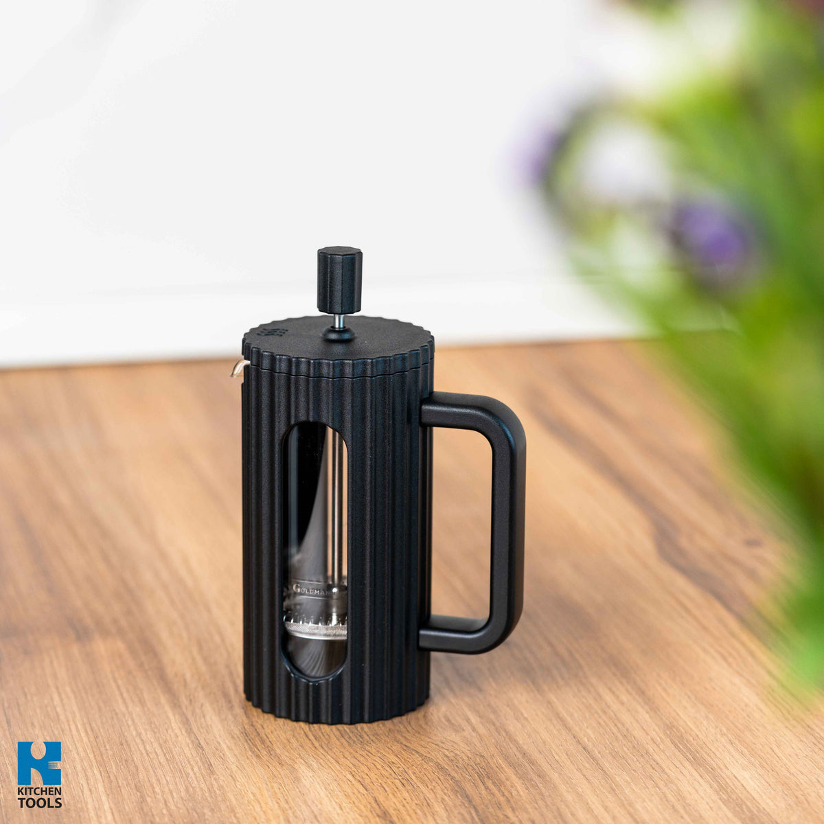 Infuzor pentru ceai/cafea, 1000ml, sticla termorezistenta, Goldmann, negru