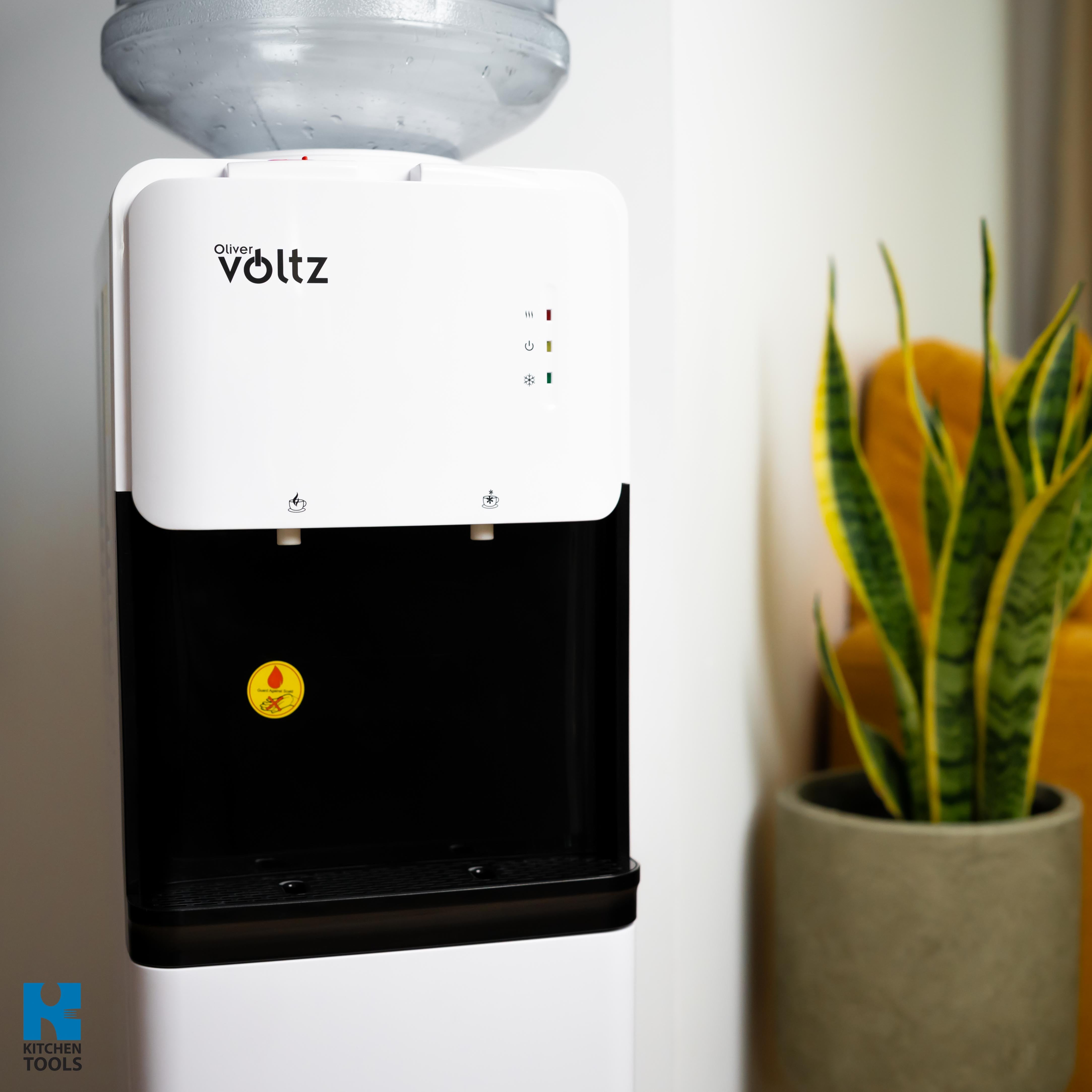 Dozator de apa, apa calda/rece, rezervor inox, temperatura 10°C-90°C, Oliver Voltz, alb
