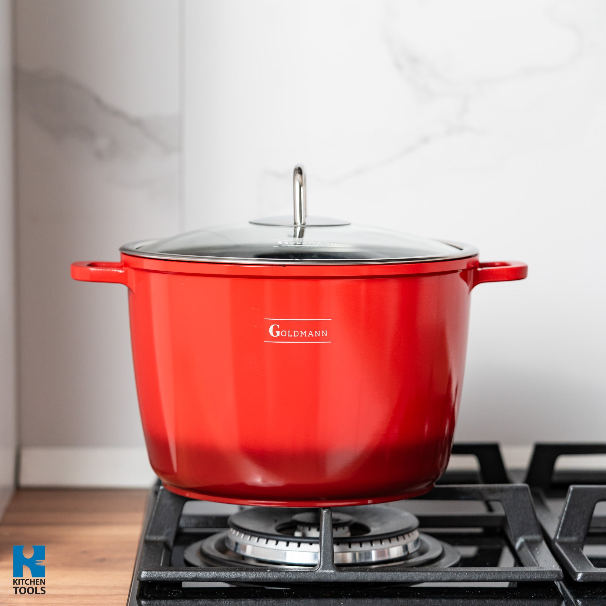 Oala aluminiu turnat ROSIE, 32x22 cm, 14 litri, Goldmann, acoperire ceramica, capac termorezistent