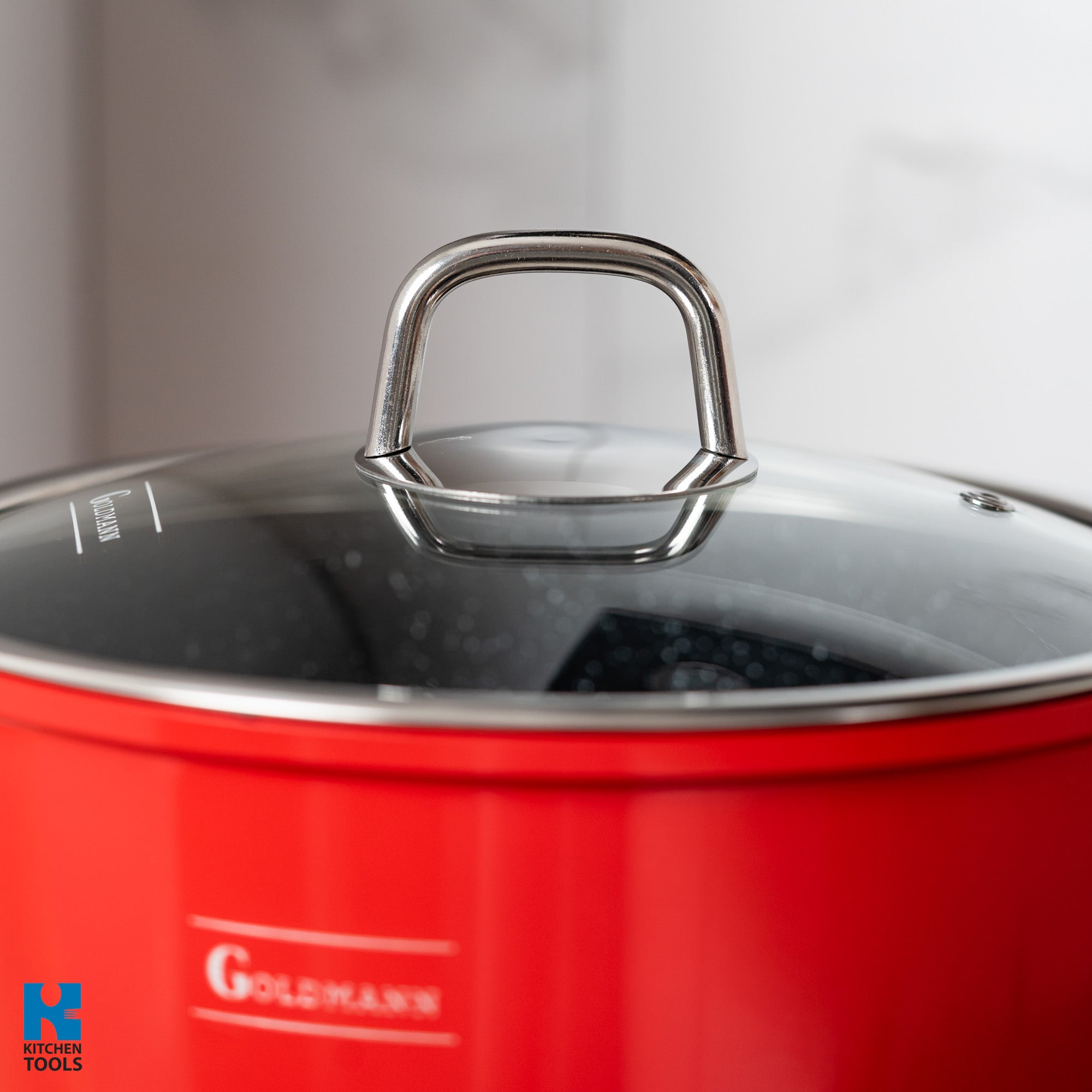 Oala aluminiu turnat ROSIE, 32x22 cm, 14 litri, Goldmann, acoperire ceramica, capac termorezistent