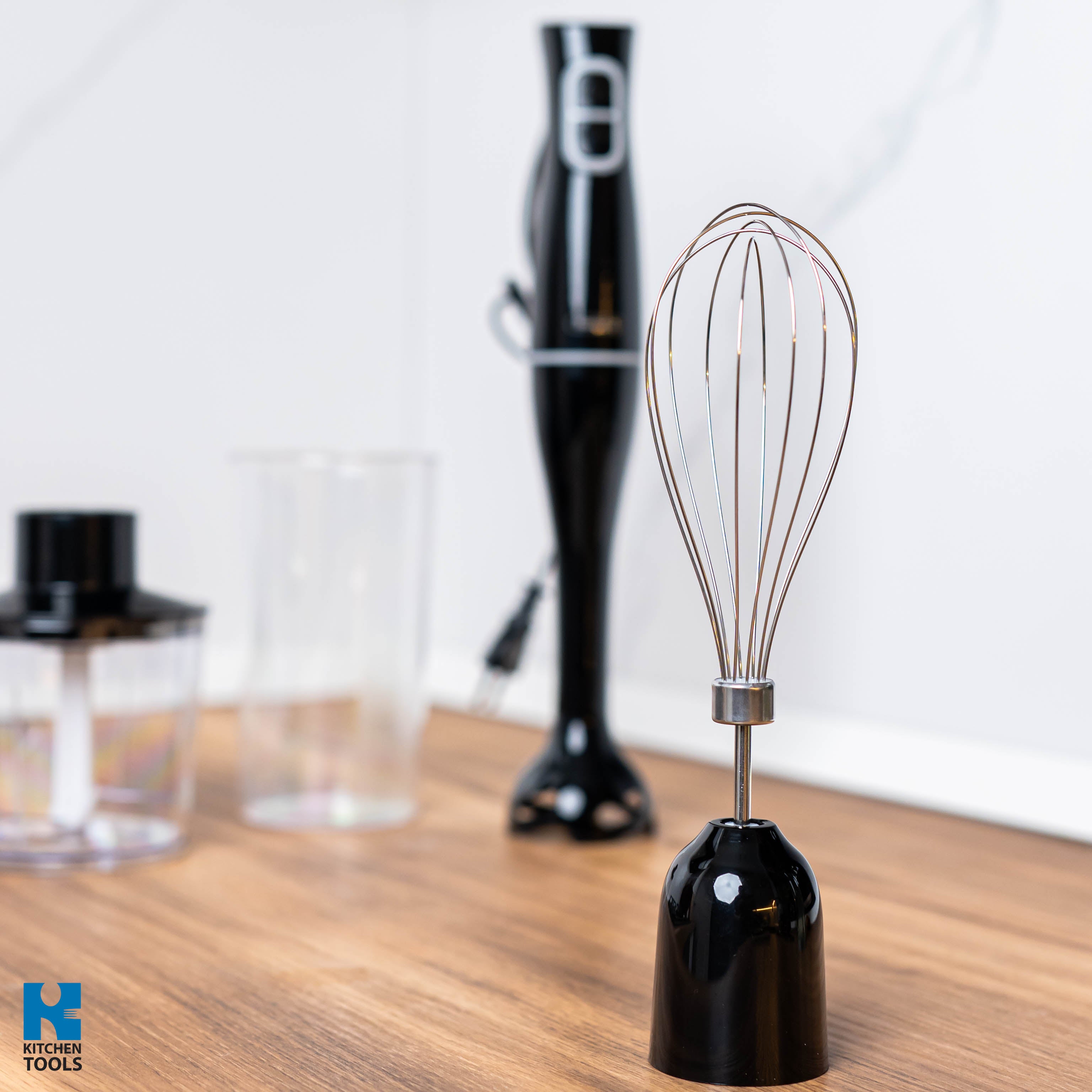 Set multifunctional blender/tocator/mixer 3 in 1 , 400W, lama otel, bol 500ml, pahar 650ml, tija detasabila, Rosberg, negru
