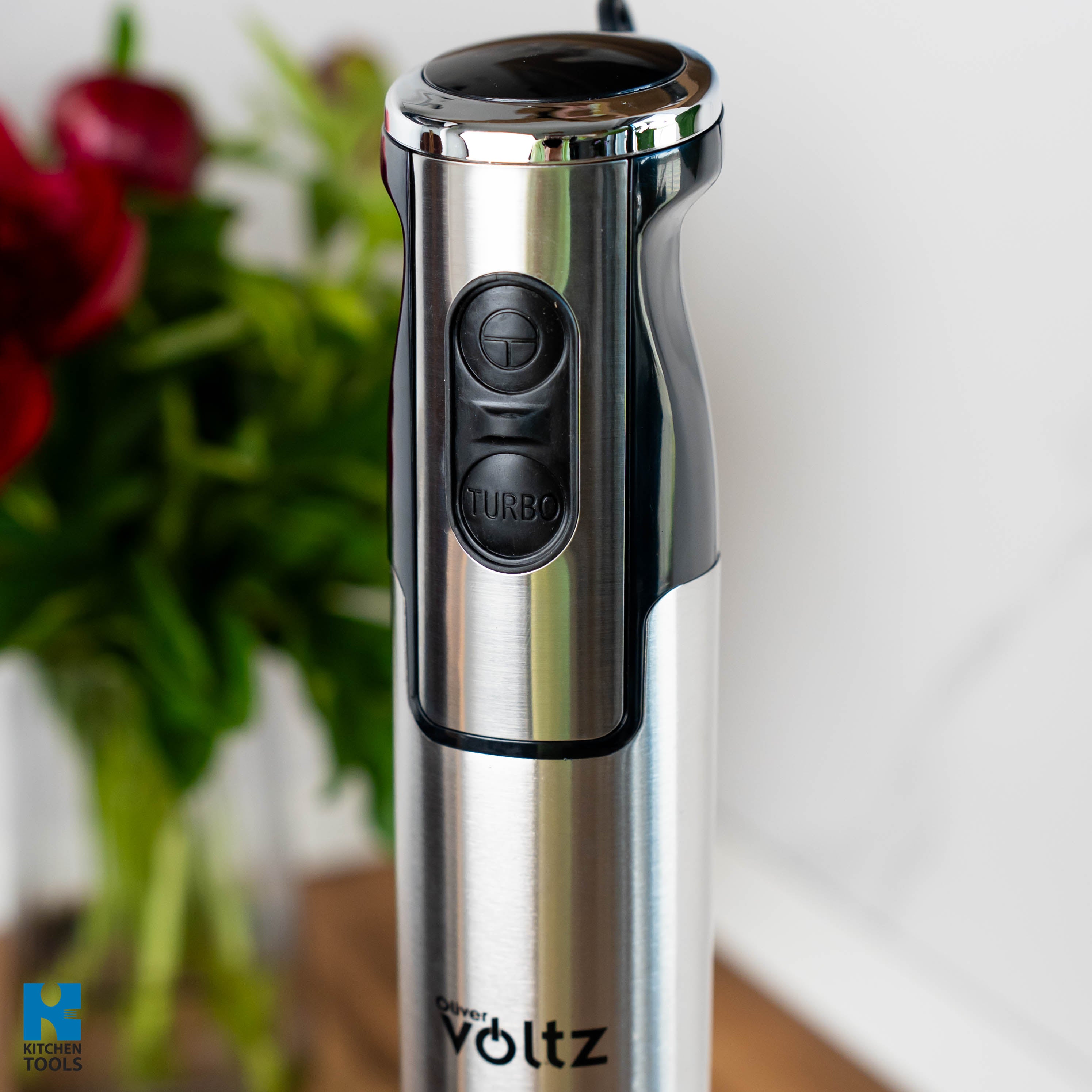 Blender vertical Oliver Voltz, 1500W, 2 viteze, TURBO, lame din otel inoxidabil si capat detasabil