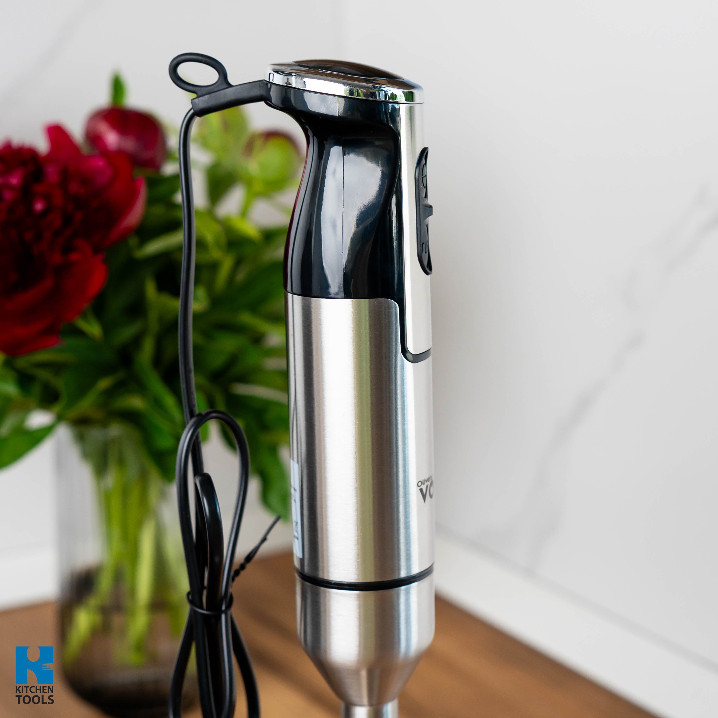 Blender vertical Oliver Voltz, 1500W, 2 viteze, TURBO, lame din otel inoxidabil si capat detasabil