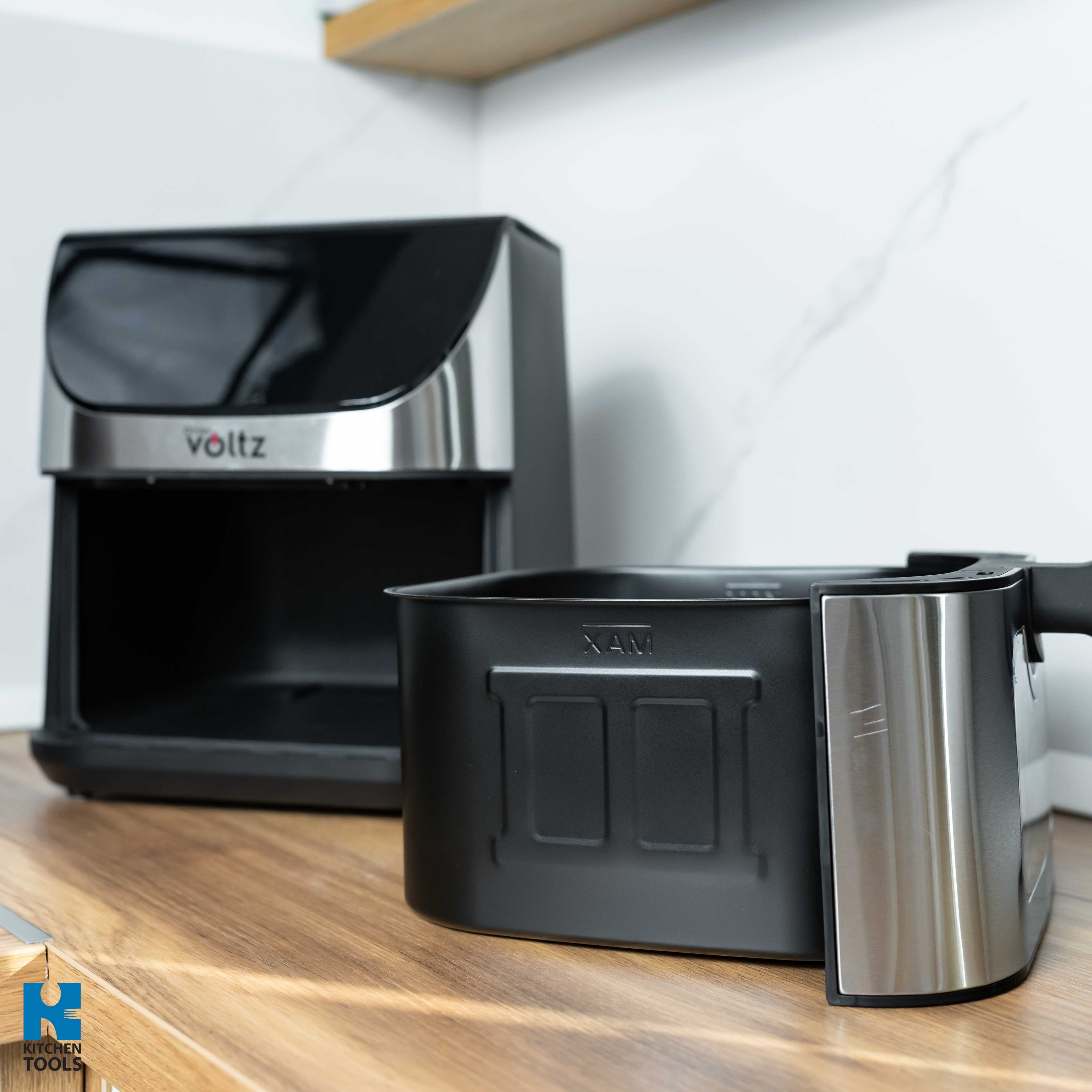 Friteuza cu aer cald Airfryer ClearView 12 in1, 1700W, 7 litri, 80°C - 200°C, timer 60 min, 12 programe, Oliver Voltz, negru