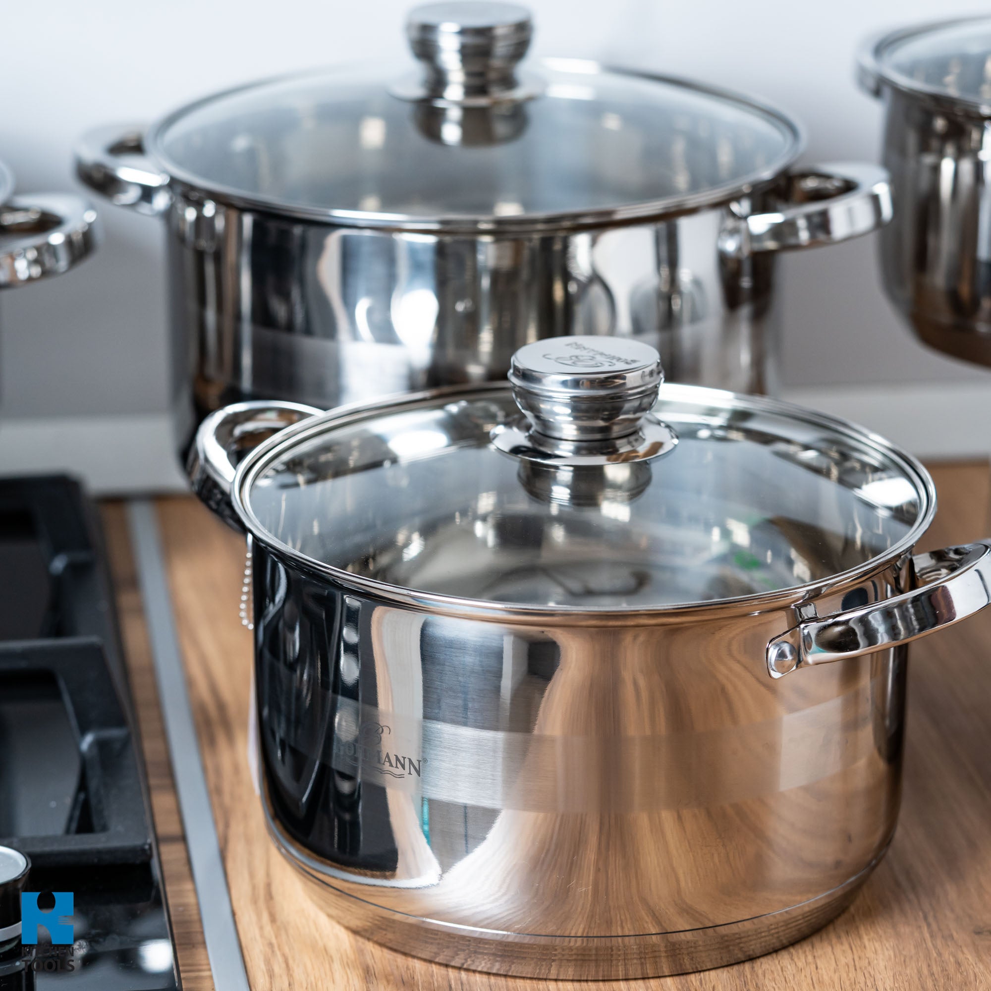 Set oale din inox 12 piese Bohmann + polonic CADOU, inclusiv inductie