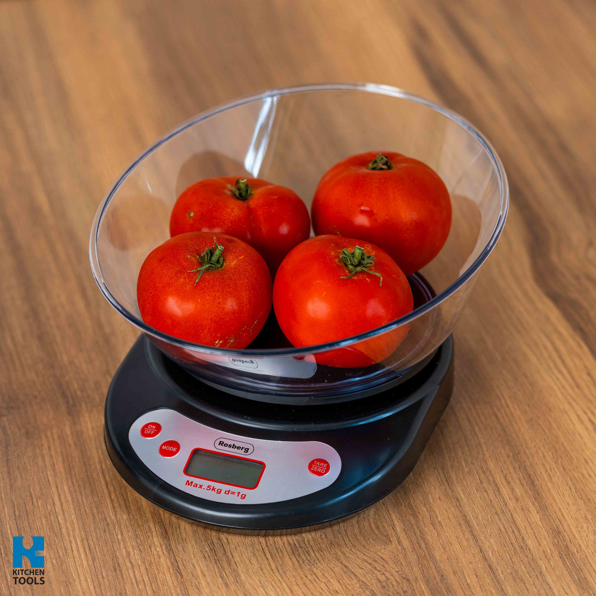Cantar electronic de bucatarie, 5kg maxim, baterie, prezie 1g, ecran LCD, Rosberg