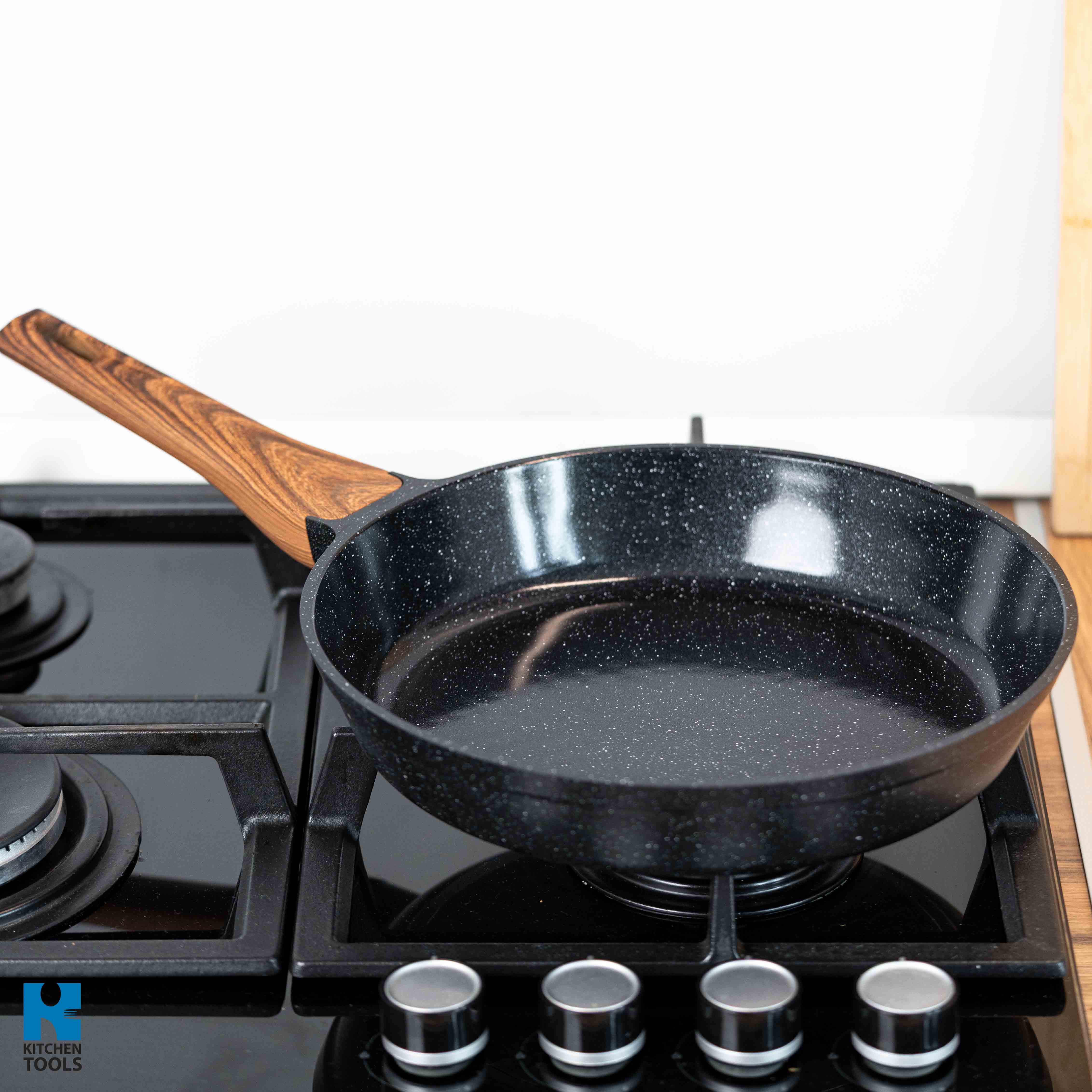 Tigaie inalta din aluminiu, 24x7cm, compatibila inductie, antiaderenta ceramica marmorata, Goldmann