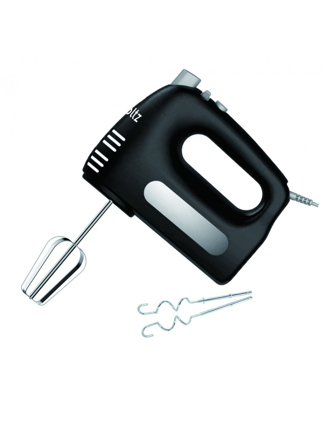 Mixer de mana, 500W, 6 viteze+Turbo, pornire lenta antistropire, 2 seturi accesorii, Oliver Voltz Daisy, Negru