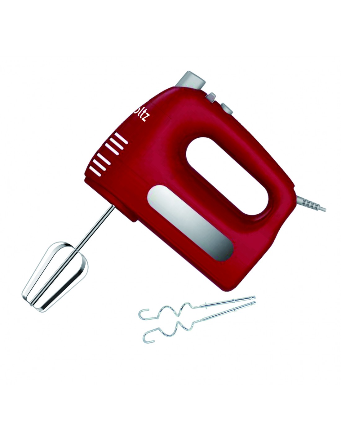 Mixer de mana, 500W, 6 viteze+Turbo, pornire lenta antistropire, 2 seturi accesorii, Oliver Voltz Daisy, rosu