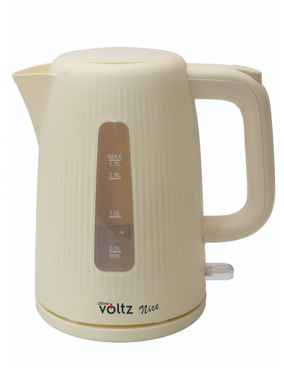 Fierbator electric, 2200W, 1.7 litri, filtru detasabil, baza rotativa, Oliver Voltz, gama Nice, crem