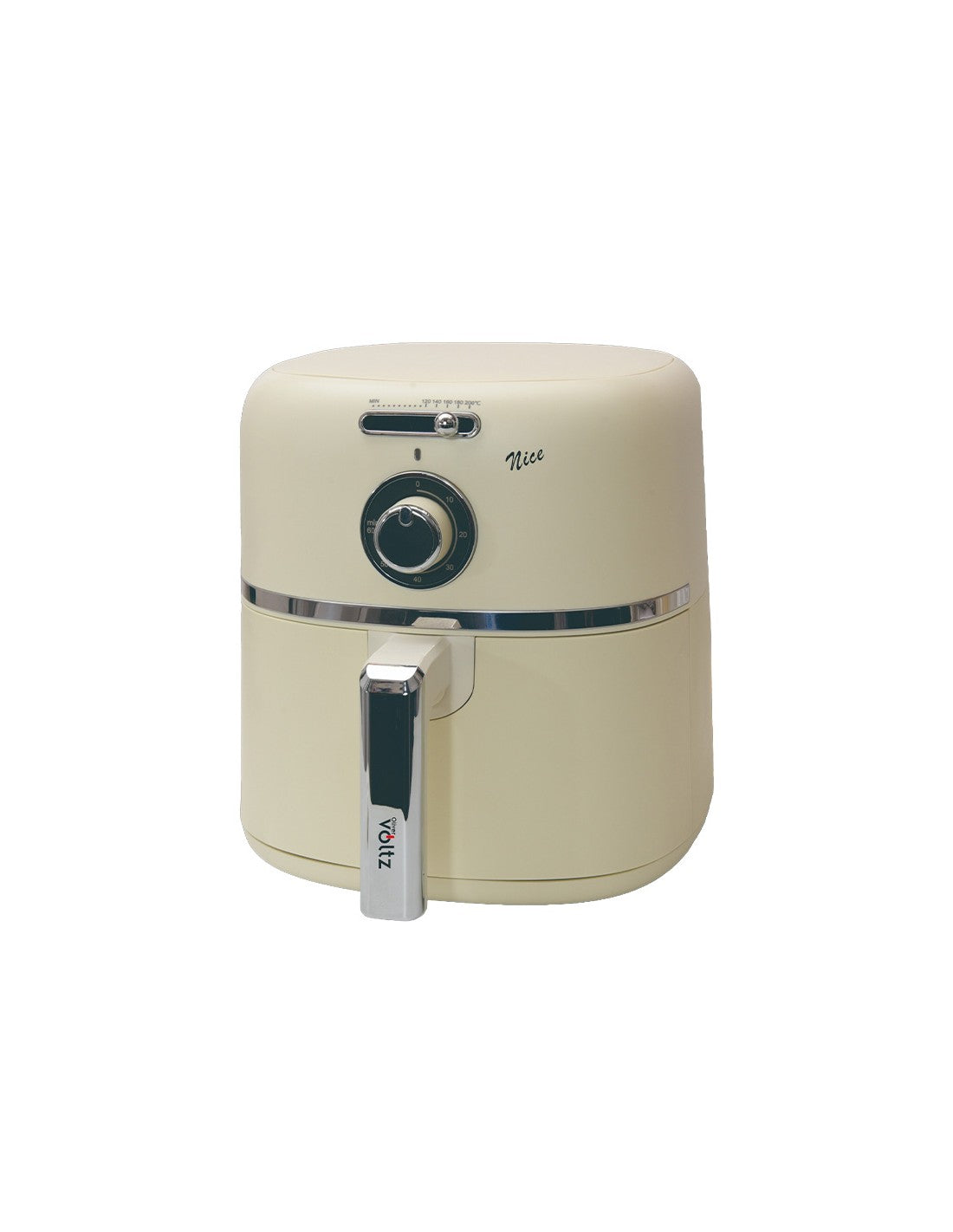Airfryer/friteuza cu aer cald, 1500W, 4.2 litri, display LED, 60–200°C, timer, Oliver Voltz, gama Nice, crem