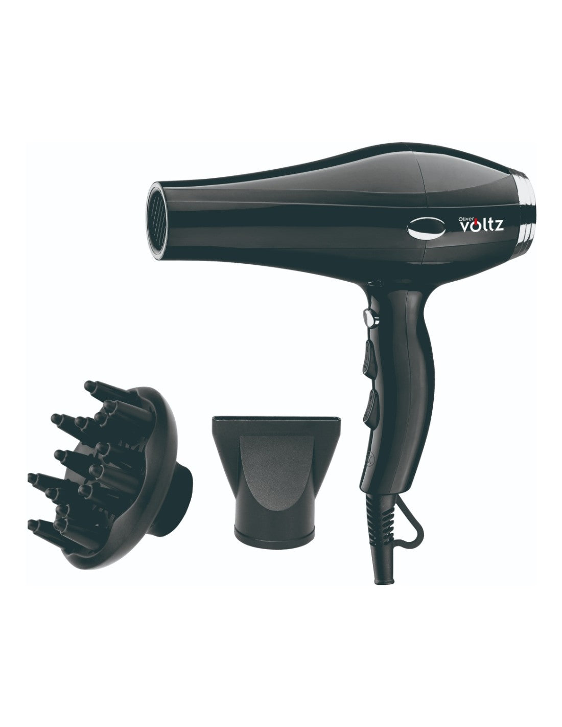 Uscator de par, 2000W, 2 viteze, 3 trepte temperatura, 2 capete incluse, Oliver Voltz