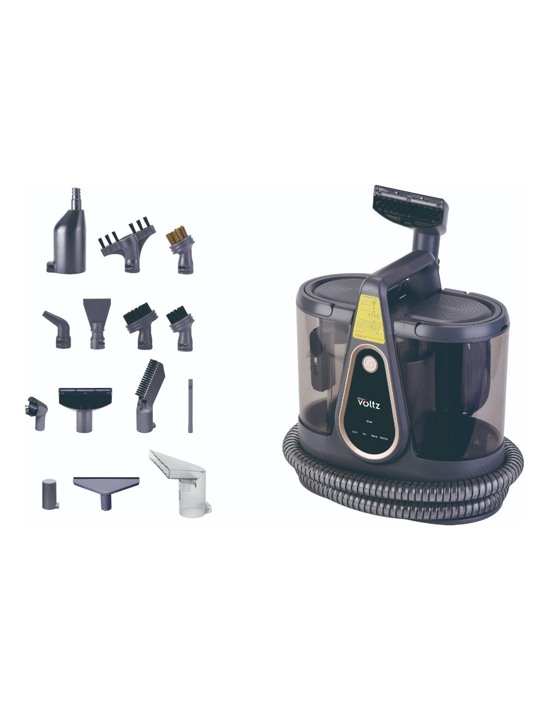 Aspirator cu injectie-extractie si abur, 1750W, 18kPa, rezervor 2.1 litri, 4 moduri, 7 accesorii, Oliver Voltz