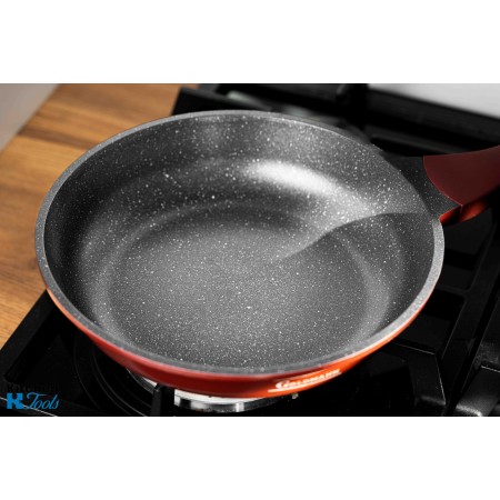 Set vase Goldmann 8 piese, aluminiu antiaderent, maro