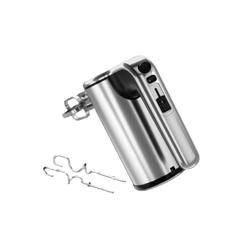 Mixer de mana, 500W, functie Turbo, 2 seturi de teluri nichel, 5 trepte de viteza, Oliver Voltz, argintiu