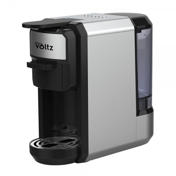 Espressor cafea macinata si capsule 8 in 1 Oliver Voltz  1450W, 19 bar, Inox